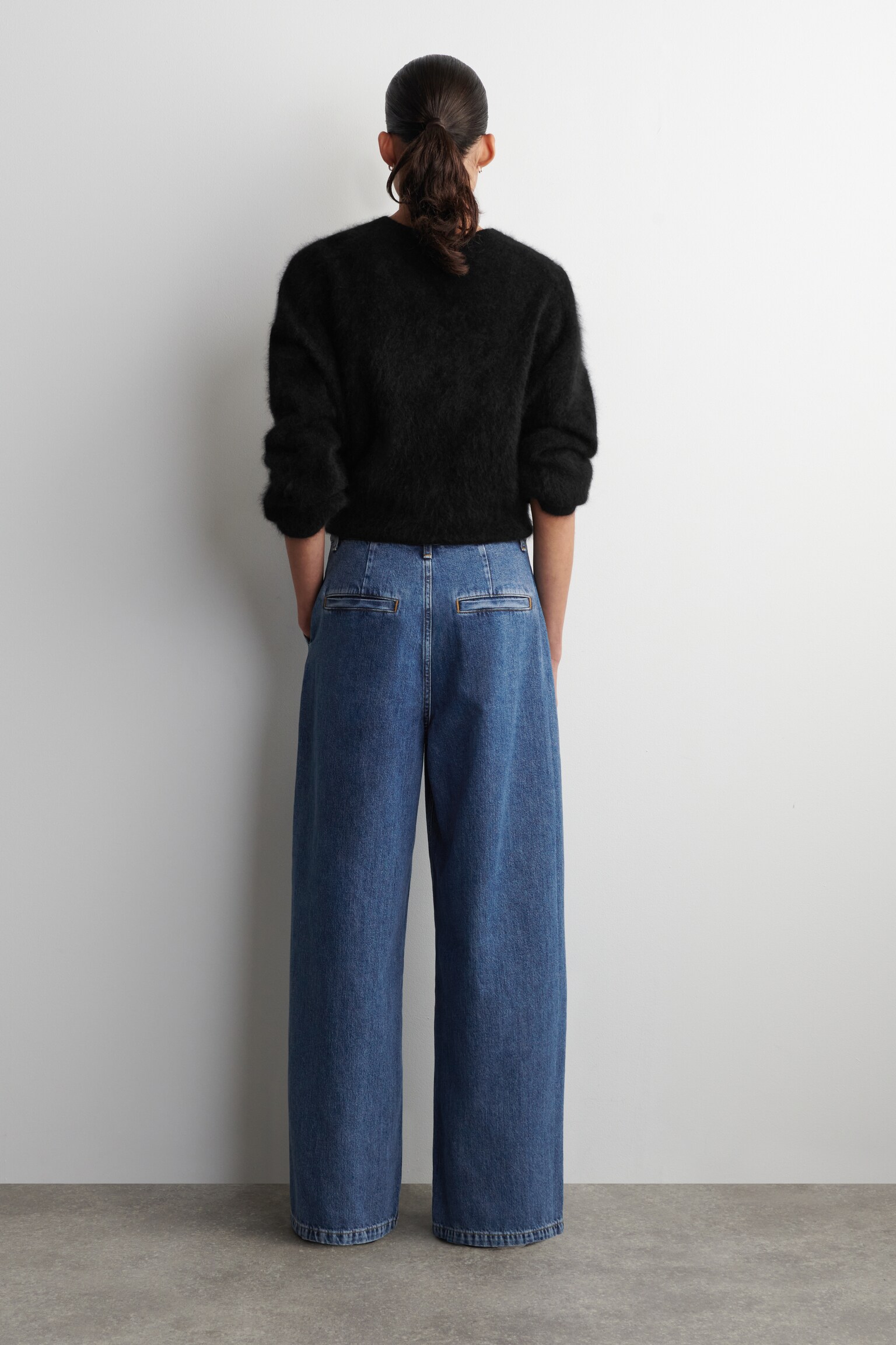 Wijde broek van denim - BLUE/GRIJS - 4