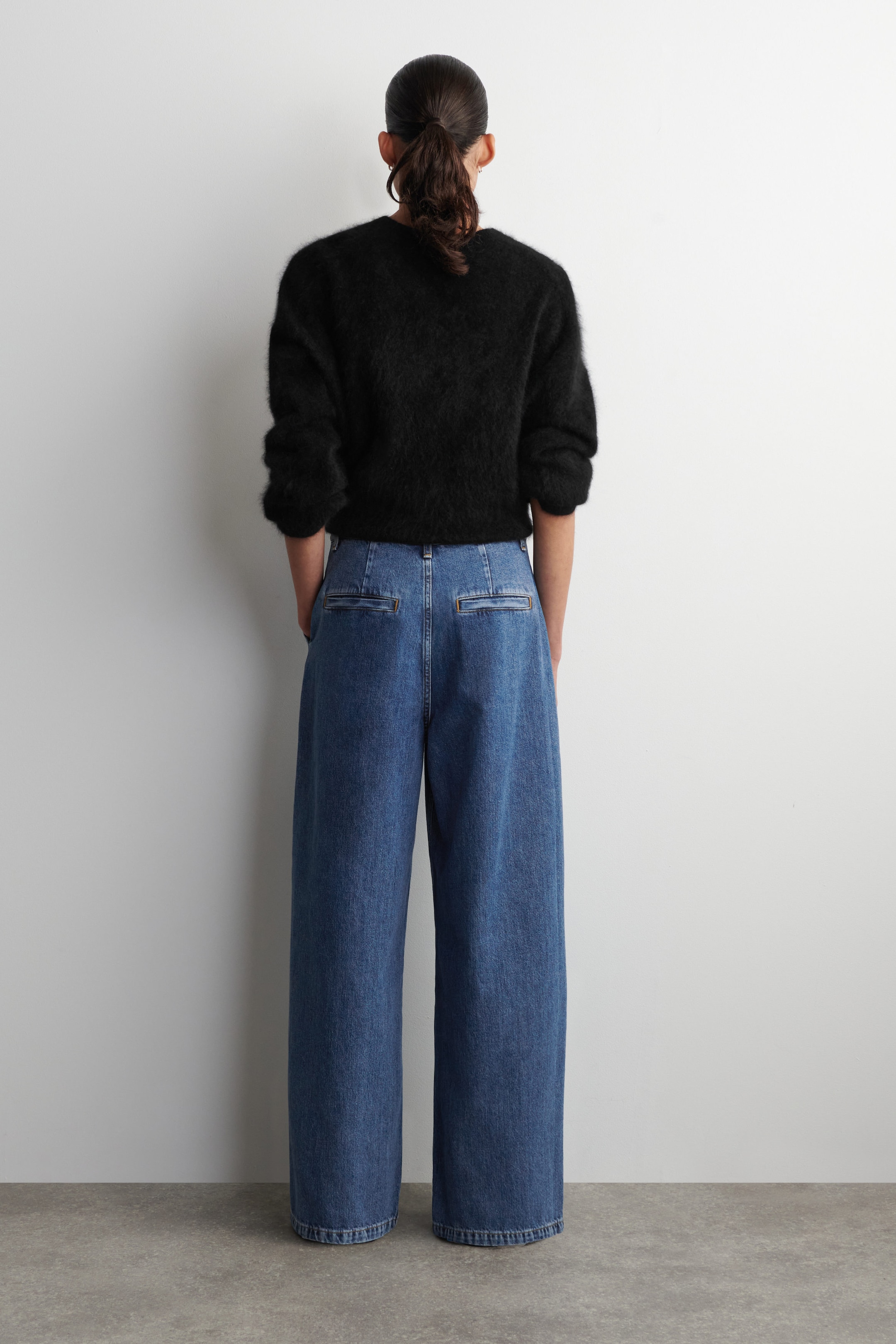 WIDE-LEG DENIM TROUSERS
