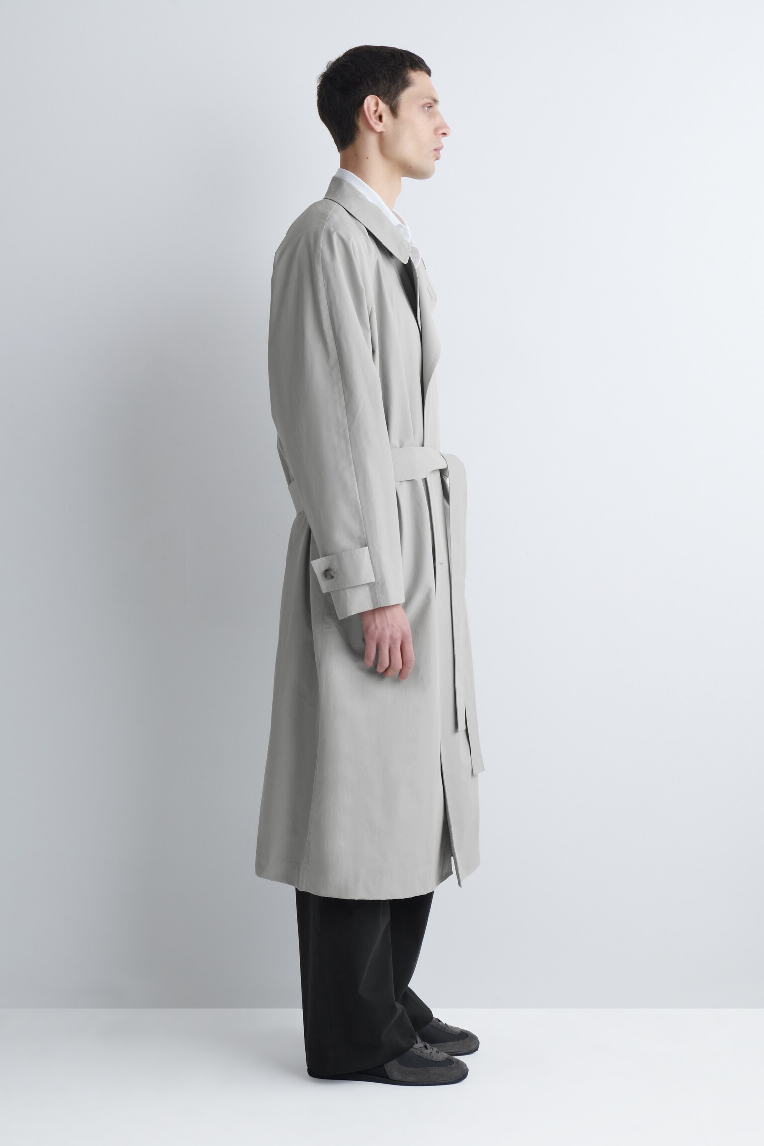 SNEAKERS AUS NUBUK- UND VELOURSLEDER - GRAU/KHAKI - 3