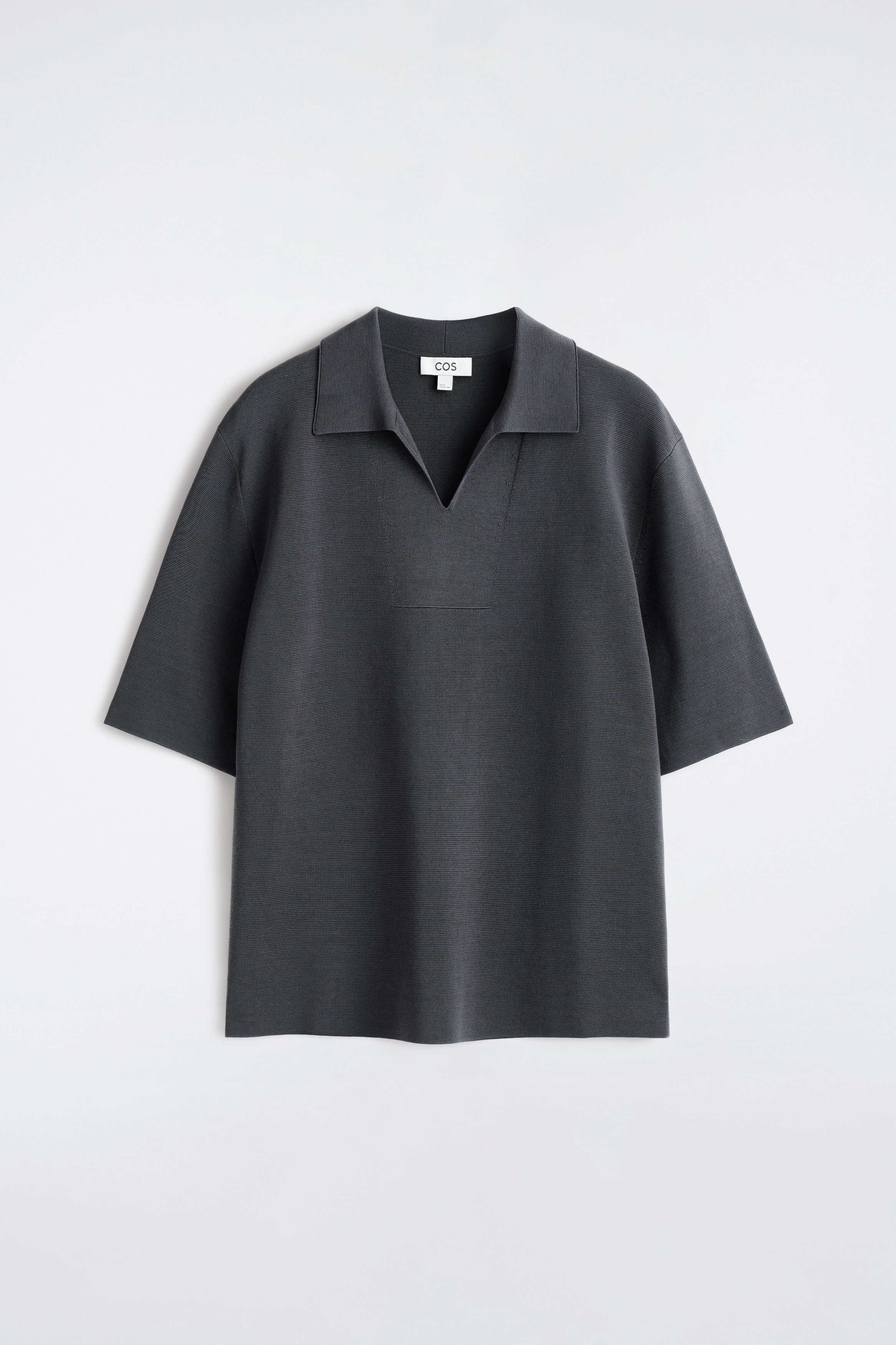 MILANO-KNIT COTTON POLO SHIRT - DARK GRAY | COS US
