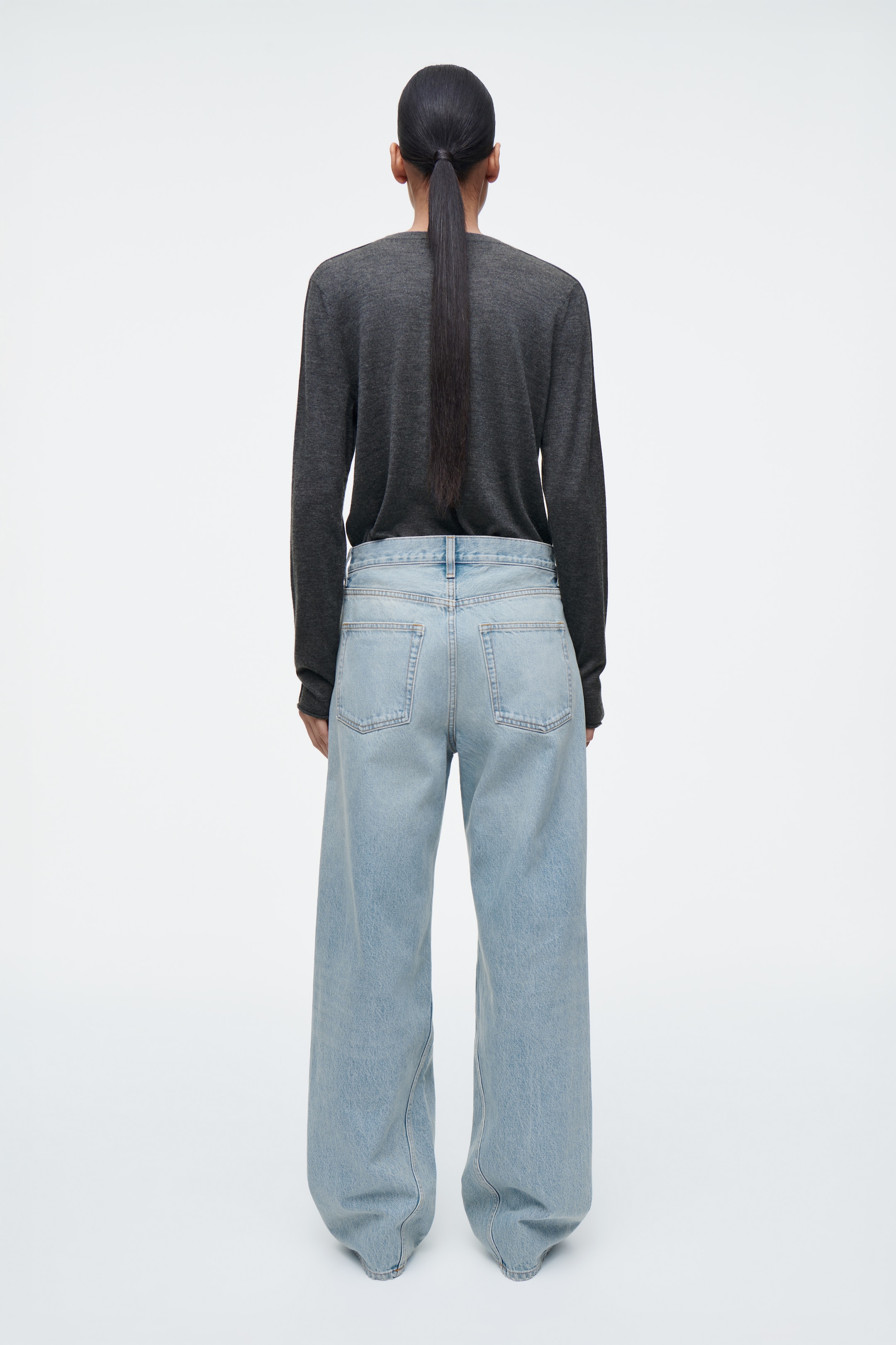 View larger image: FACADE STRAIGHT-LEG JEANS - LIGHT BLUE - Ladies | H&M GB 4