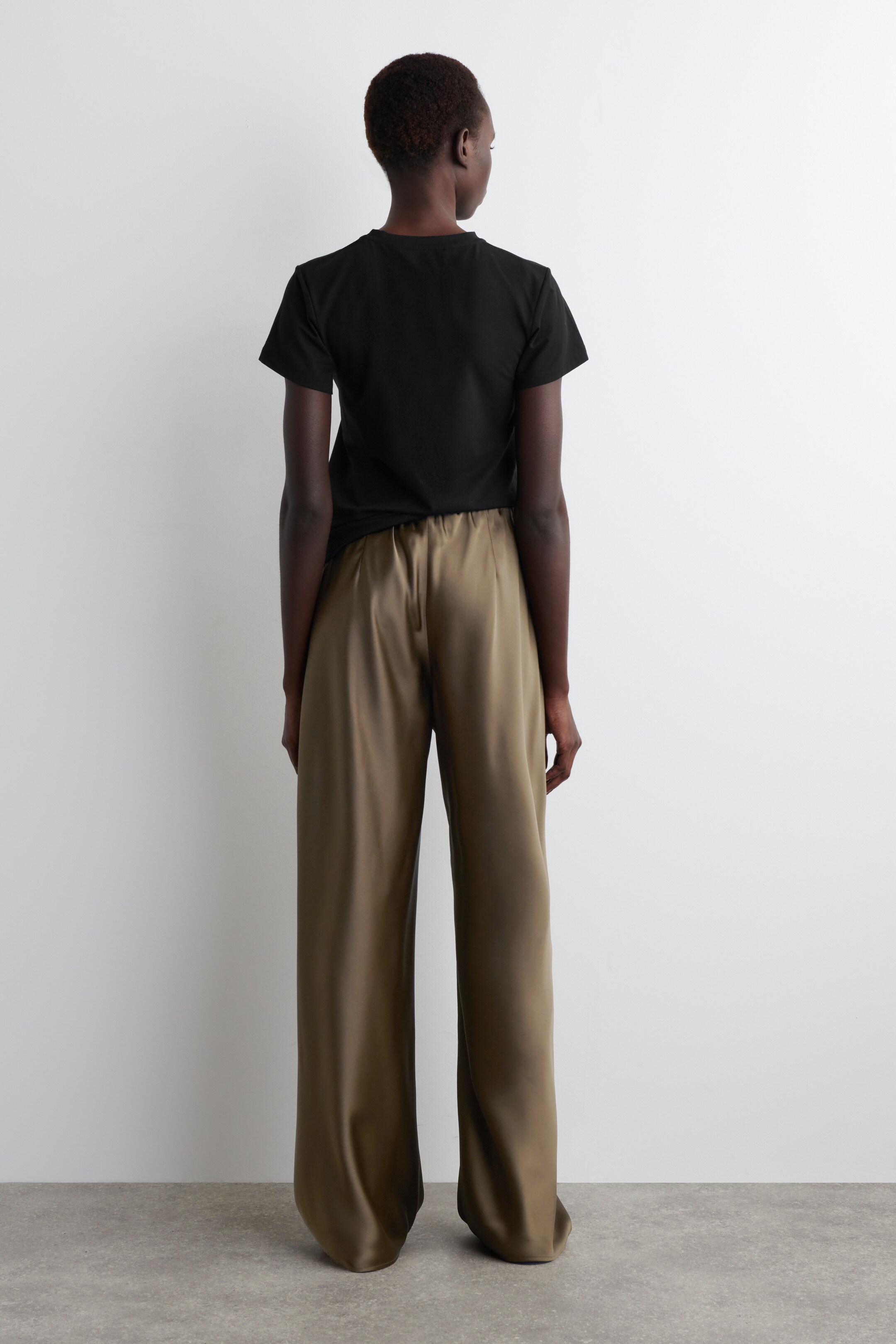 Grotere afbeelding bekijken: SATIJN WIDE-LEG BROEK - BRUIN - DAMES | H&M BE 3