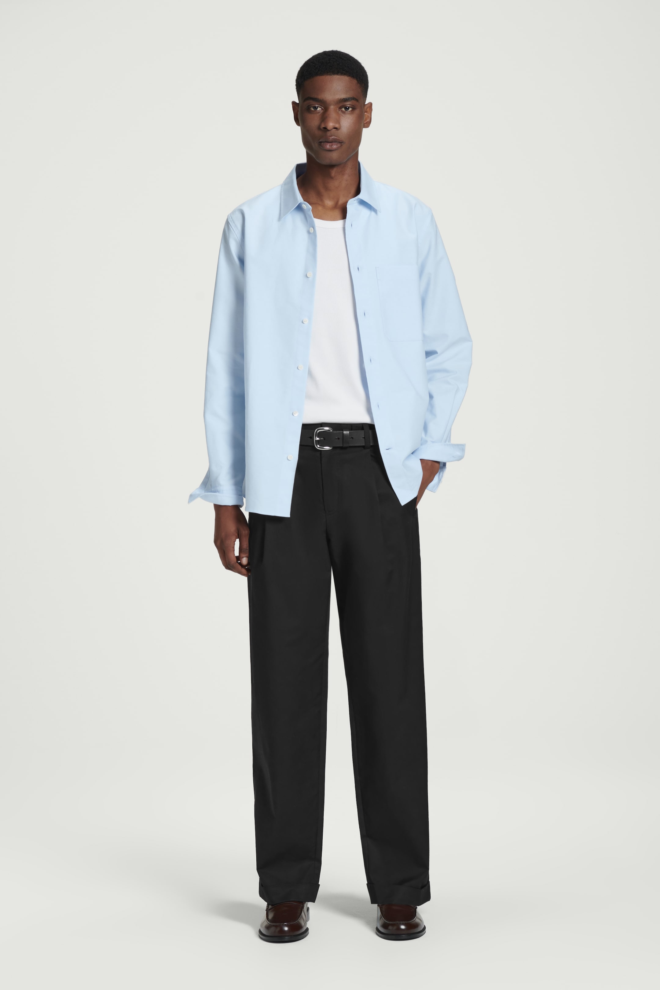 Grotere afbeelding bekijken: Losse oxfordoverhemd - LICHTBLAUW - HEREN | H&M BE 5