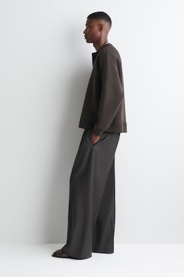 RELAXED SCUBA HENLEY TOP — DARK BROWN 3