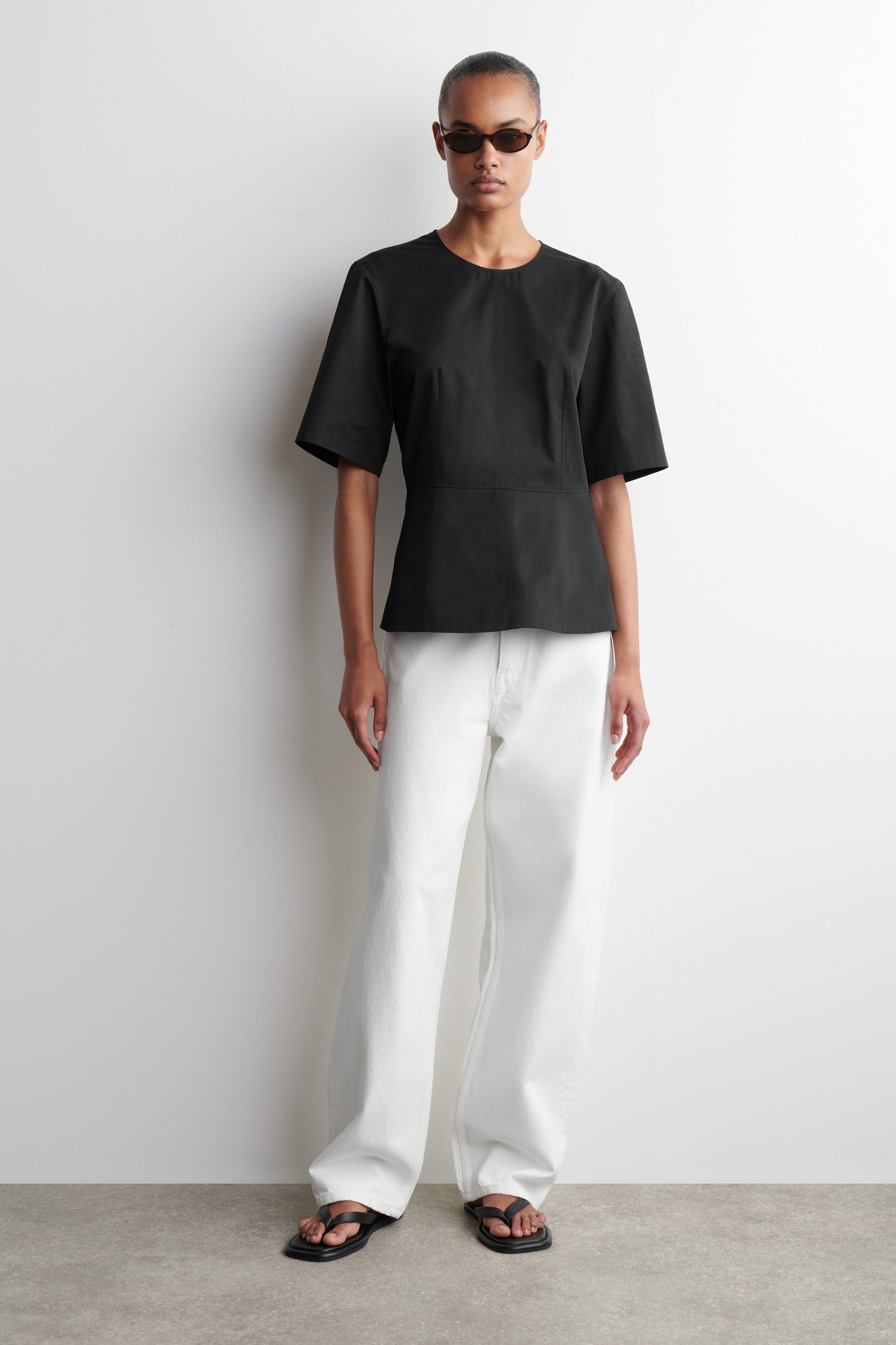 COTTON PEPLUM TOP