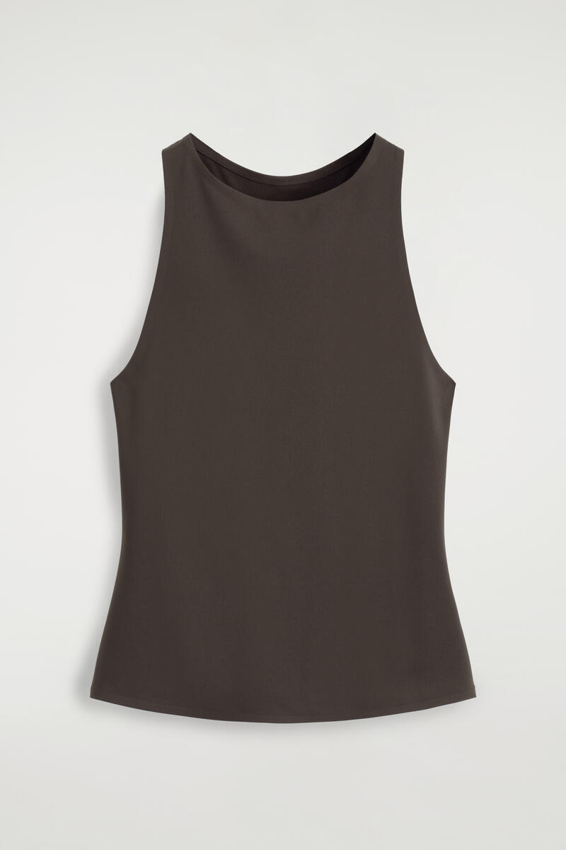 COS Racerback Tank Top Brown Women's Extra Small