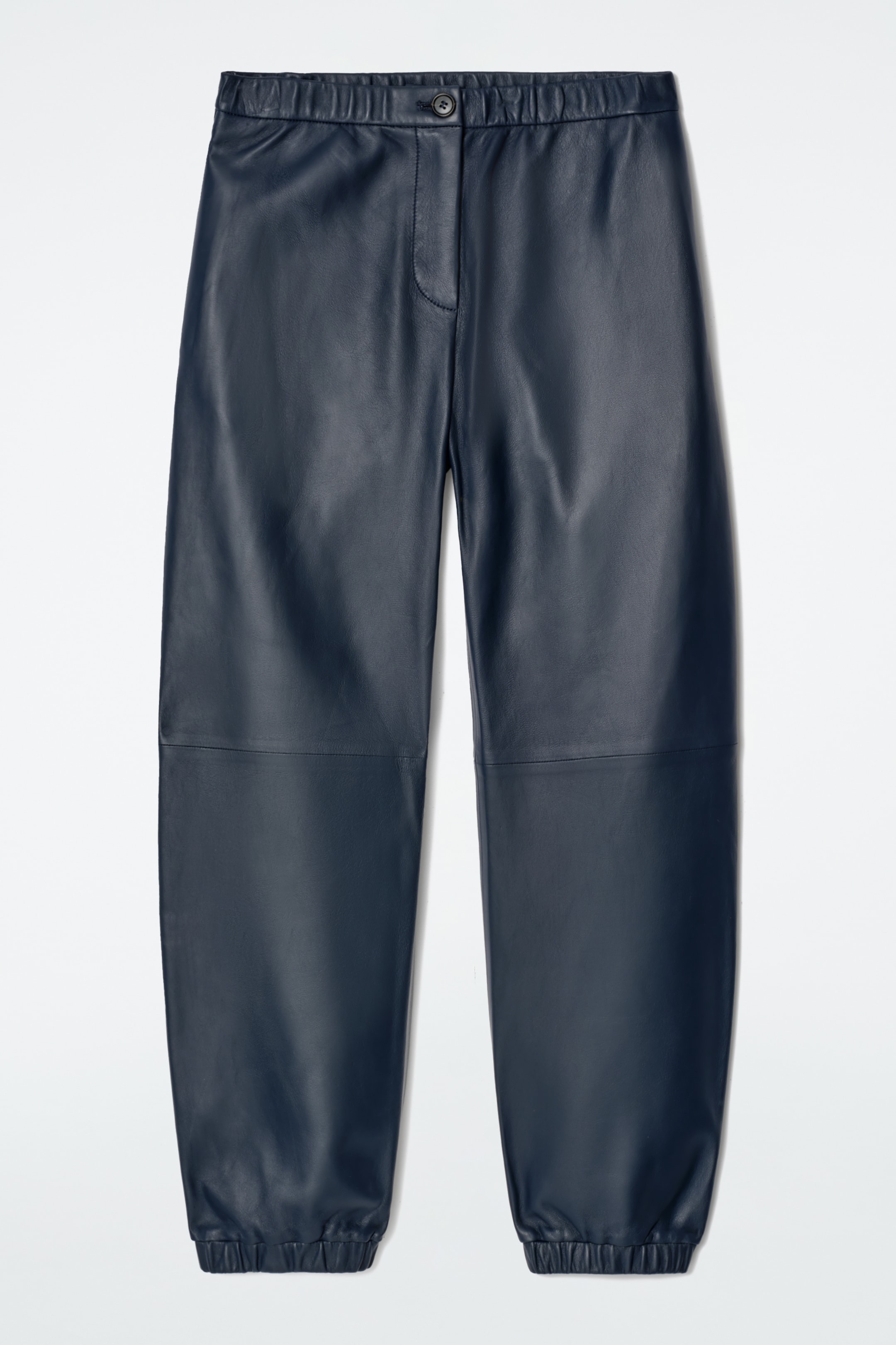 View larger image: LEATHER STRAIGHT-LEG JOGGERS - NAVY - Ladies | H&M GB 7