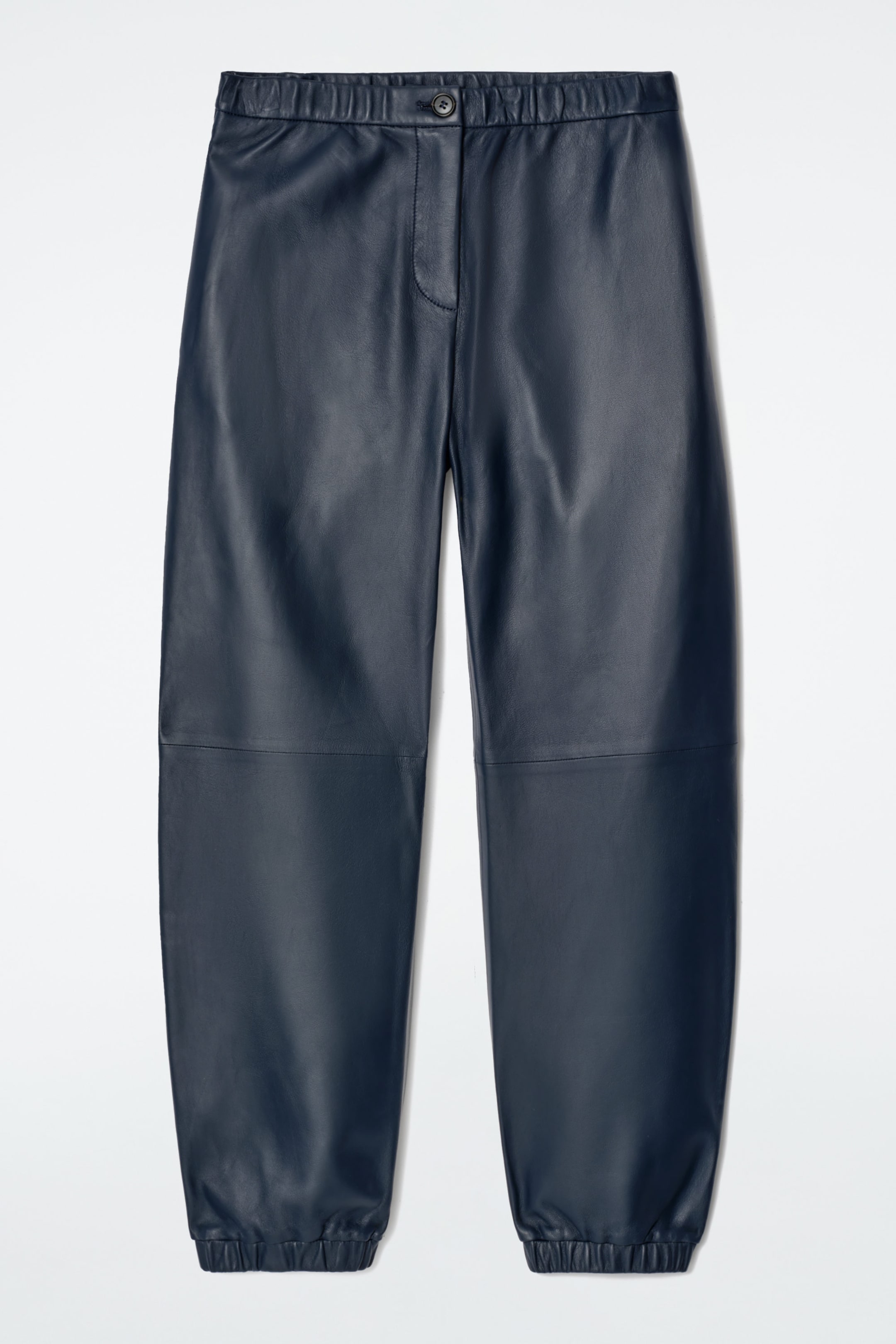 LEATHER STRAIGHT-LEG JOGGERS