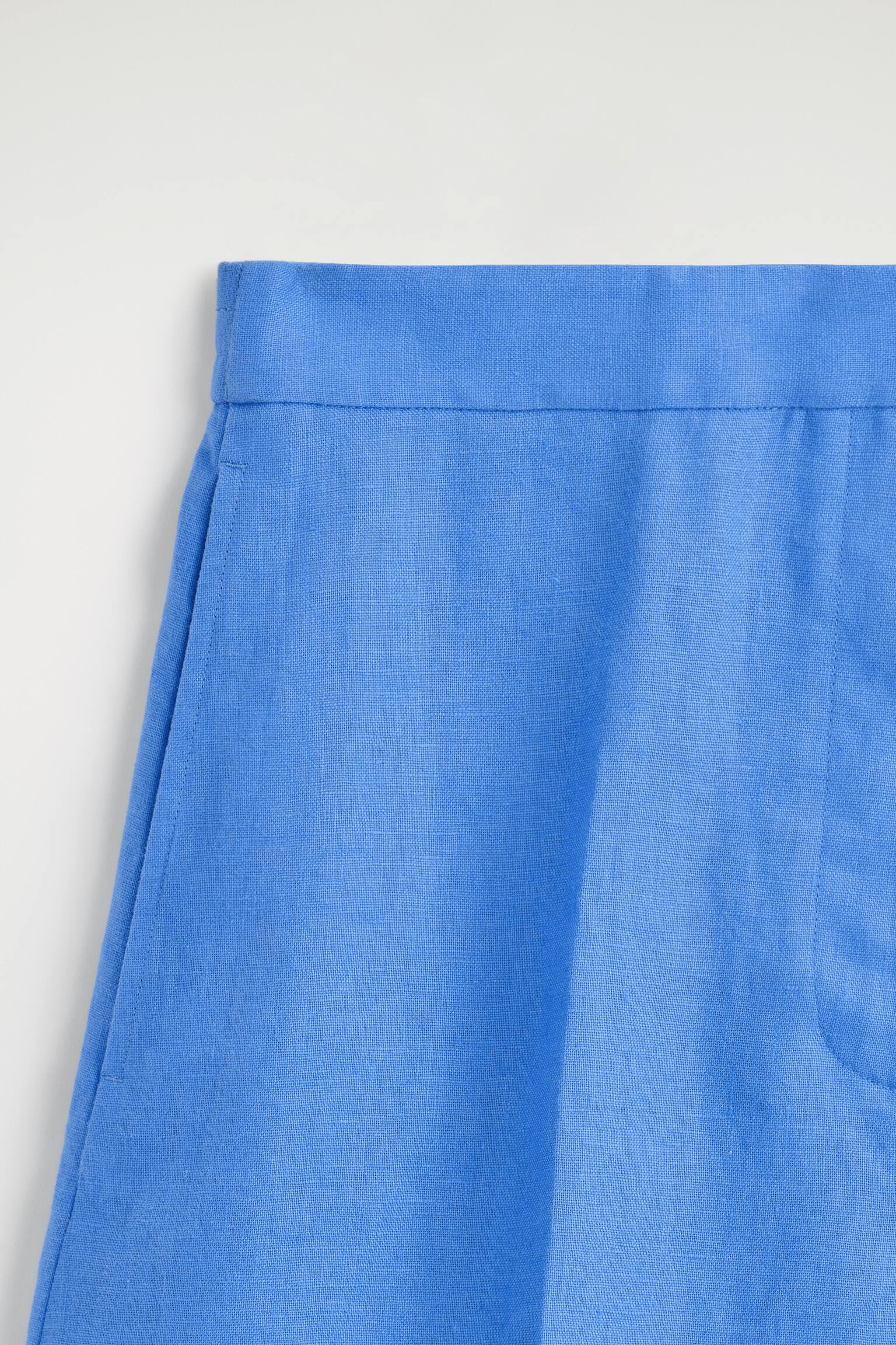 Sako s elastickým pasem z lnu - MODRÁ/ČERNÁ - 4