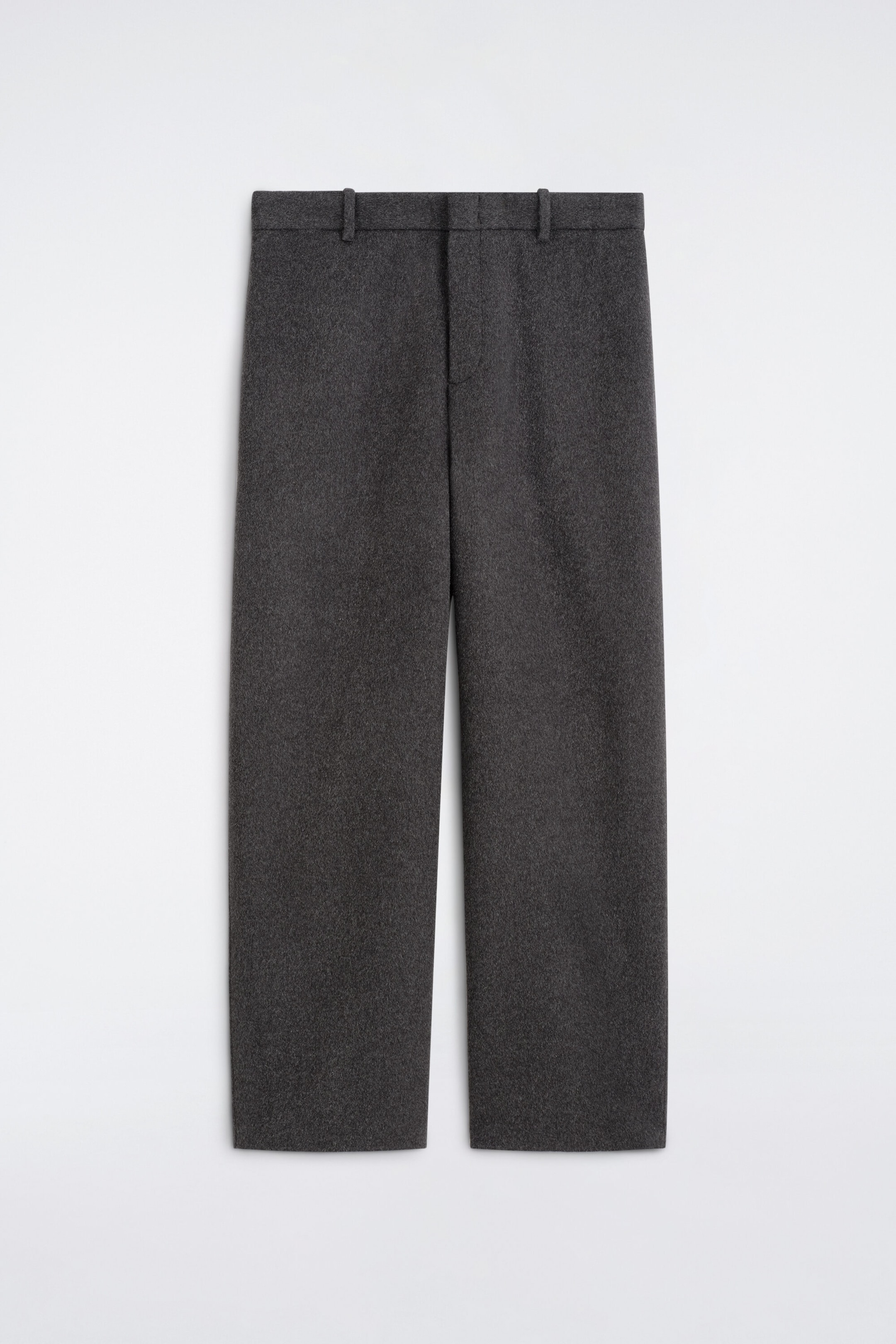 DOUBLE-FACED WOOL RELAXED-FIT WIDE-LEG PANTS