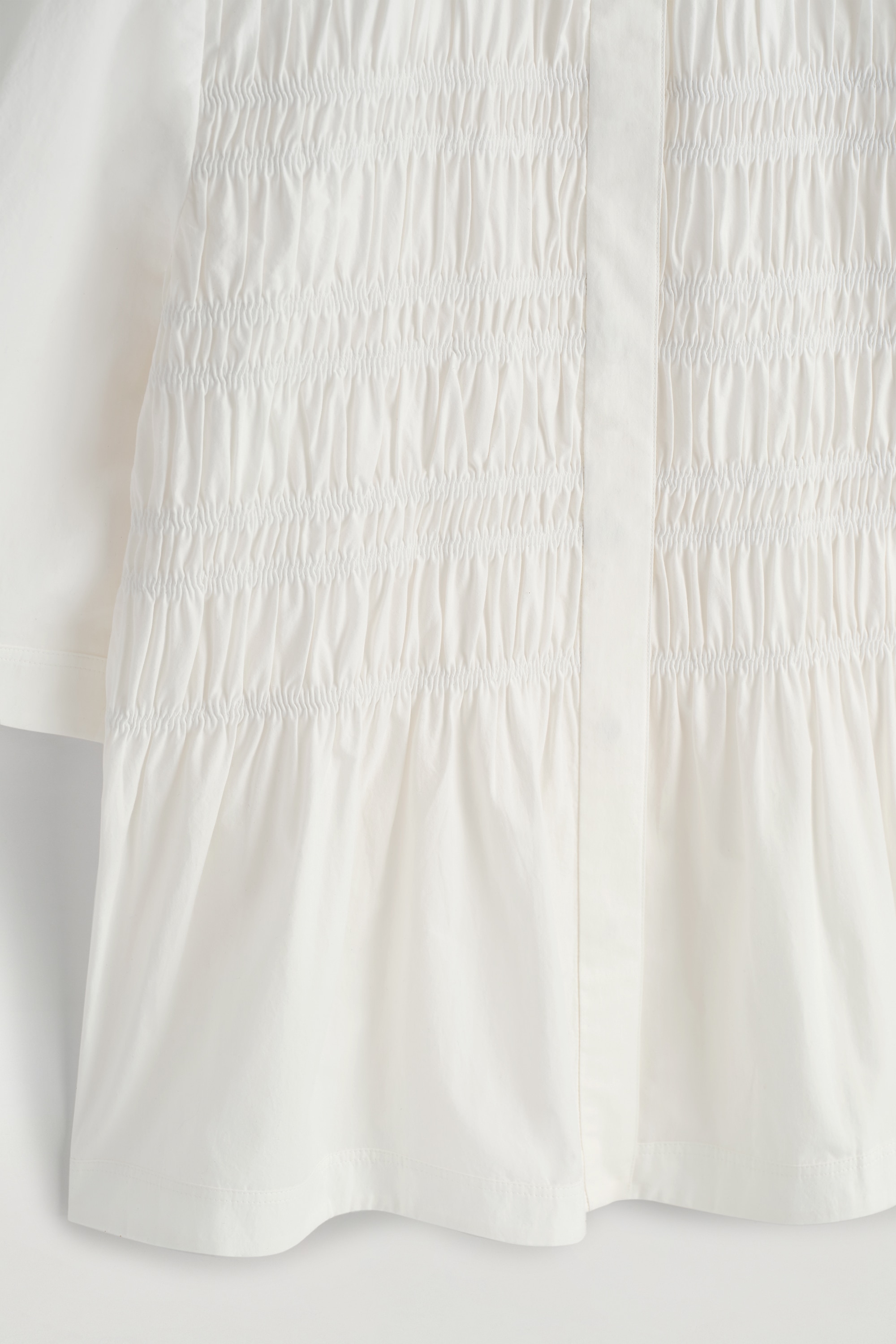 RUCHED COTTON BLOUSE