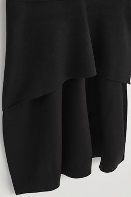 DROPPED-WAIST DOUBLE-FACED WOOL DRESS — CARBON 6