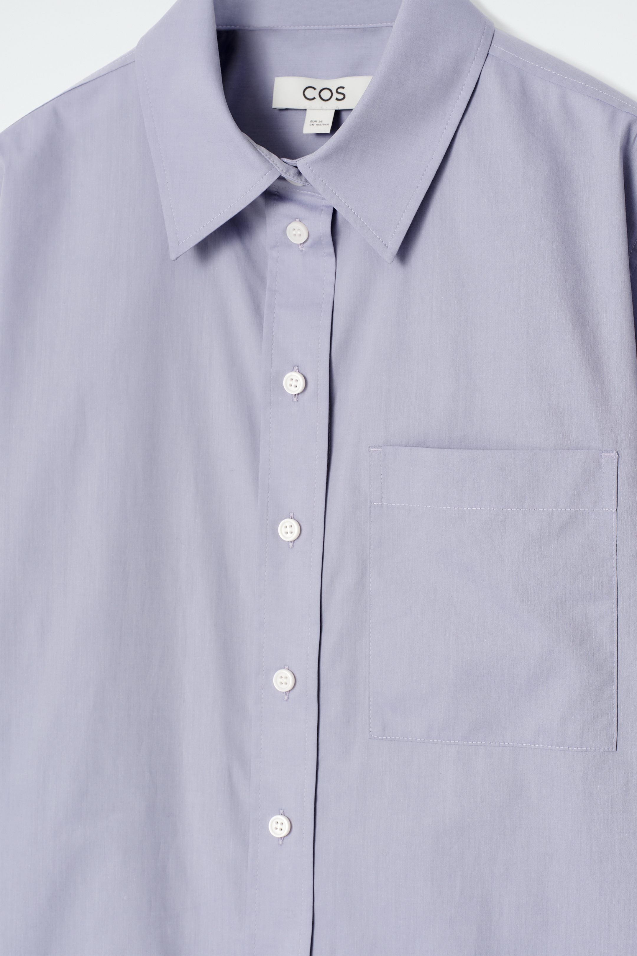 Visa större bild: SKRÄDDAD SKJORTA I PIMA-BOMULL - SYRENLILA - DAM | H&M SE 8