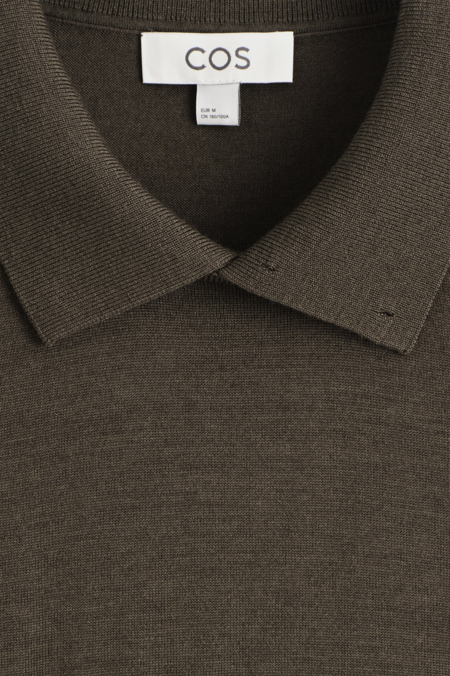PULL À COL BOUTONNÉ EN LAINE MÉRINOS - BRUN - 8