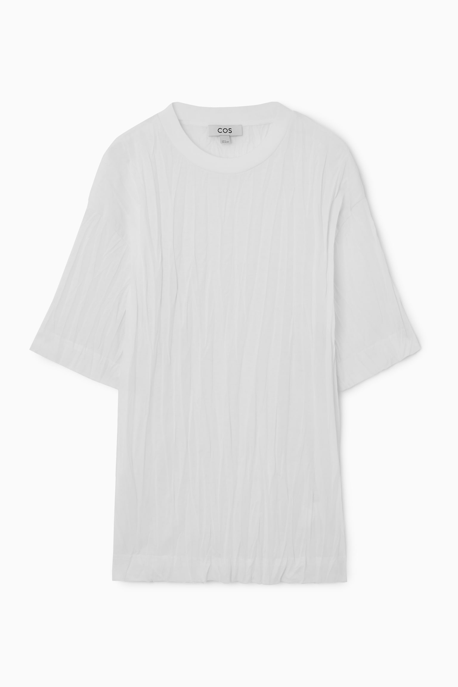 OVERSIZED CRINKLED JERSEY T-SHIRT - WHITE - 1