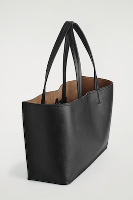 JOURNÉE TOTE BAG - LEATHER — BLACK 5