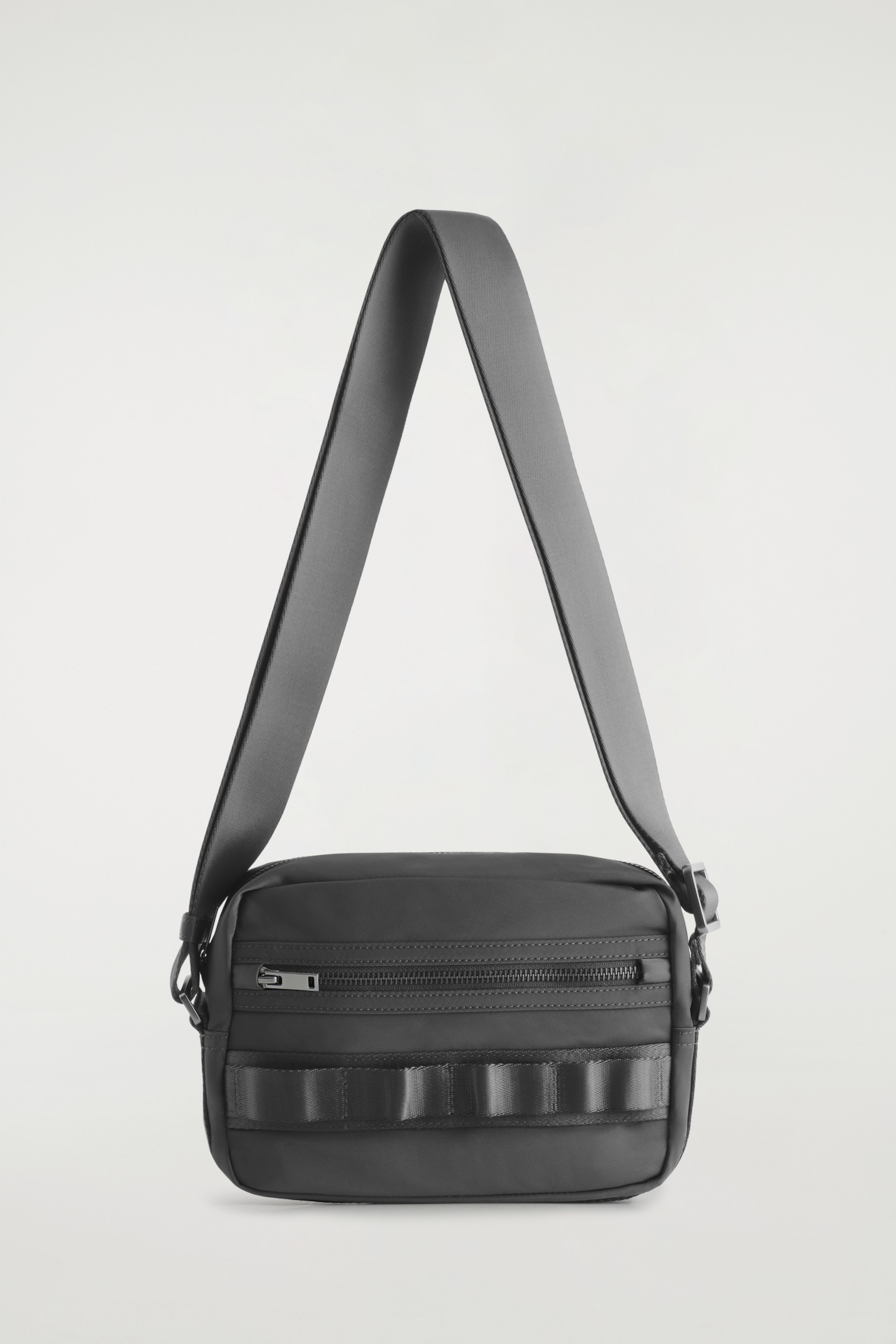 NYLONOWA TORBA „TRANSIT” TYPU CROSSBODY - SZARY/GRANATOWY - 2