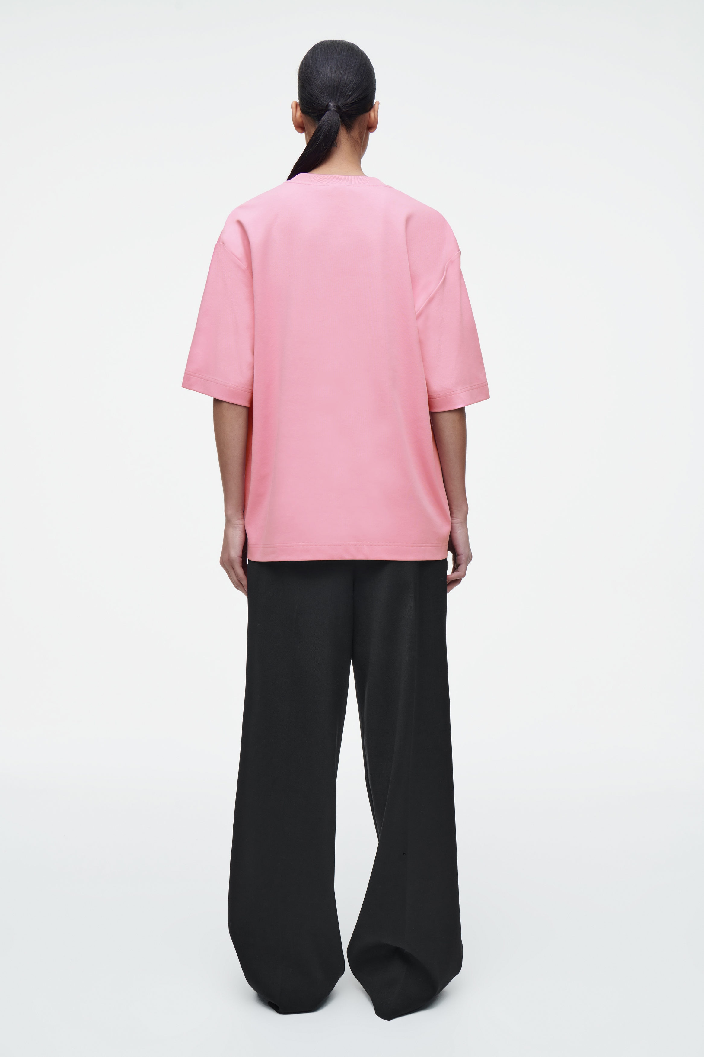 Tシャツ・カットソー PINK COTTON T-SHIRT OVERSIZED COTTON T-SHIRT - PINK | COS