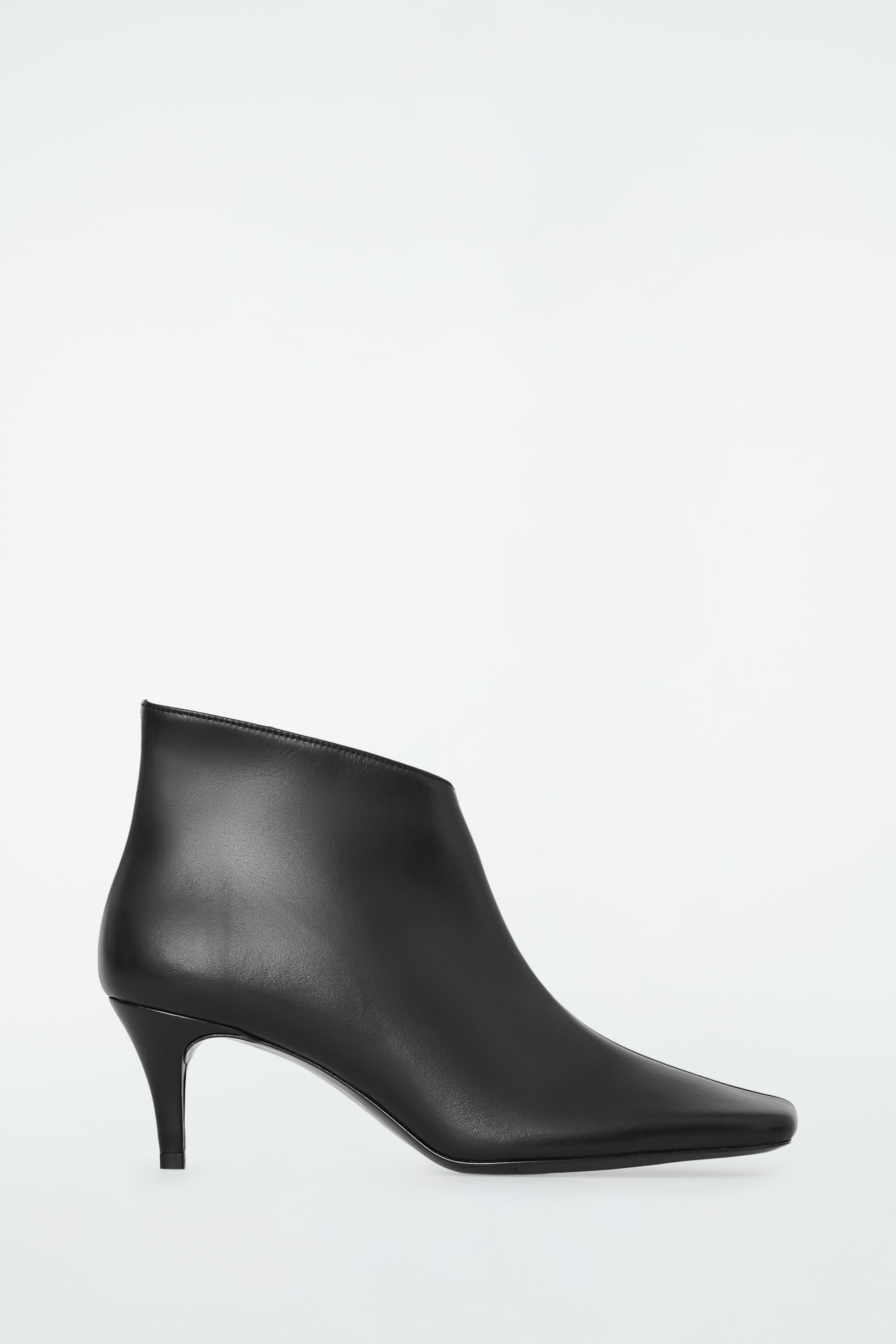 Ingrandisci l'immagine: SQUARE-TOE LEATHER ANKLE BOOTS - BLACK - DONNA | H&M CH 1