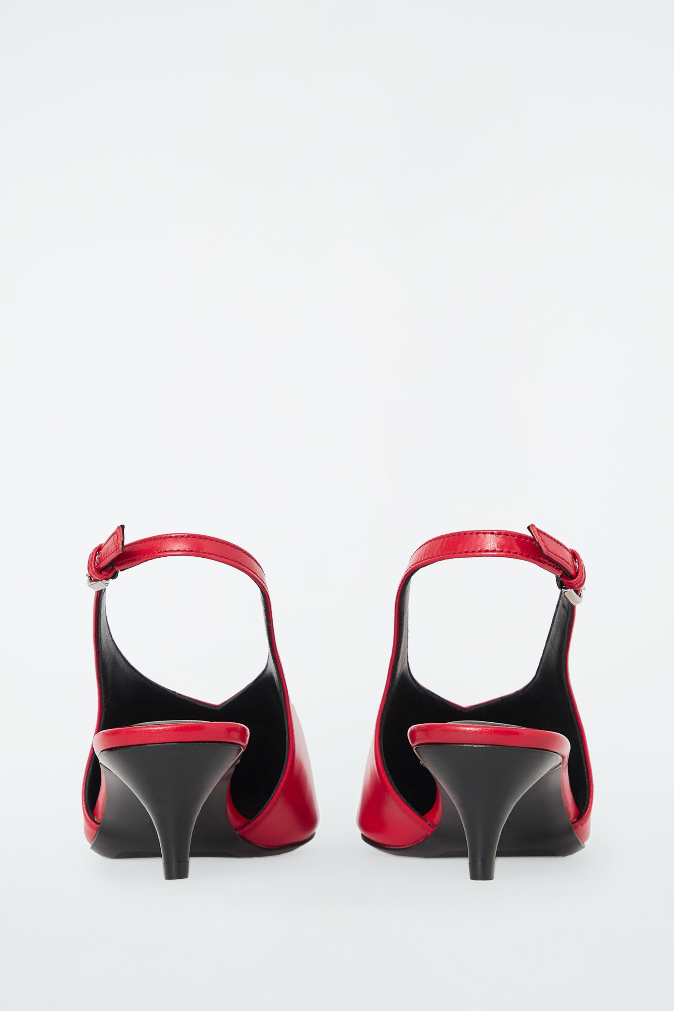 Grösseres Bild ansehen: SPITZE KITTEN-HEELS AUS LEDER MIT SLINGBACK-RIEMEN - Rot - DAMEN | H&M CH 3