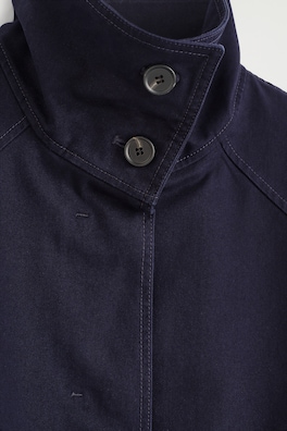 COTTON-TWILL MOCK-NECK JACKET — NAVY 7