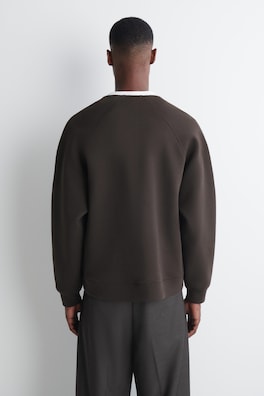 RELAXED SCUBA HENLEY TOP — DARK BROWN 4