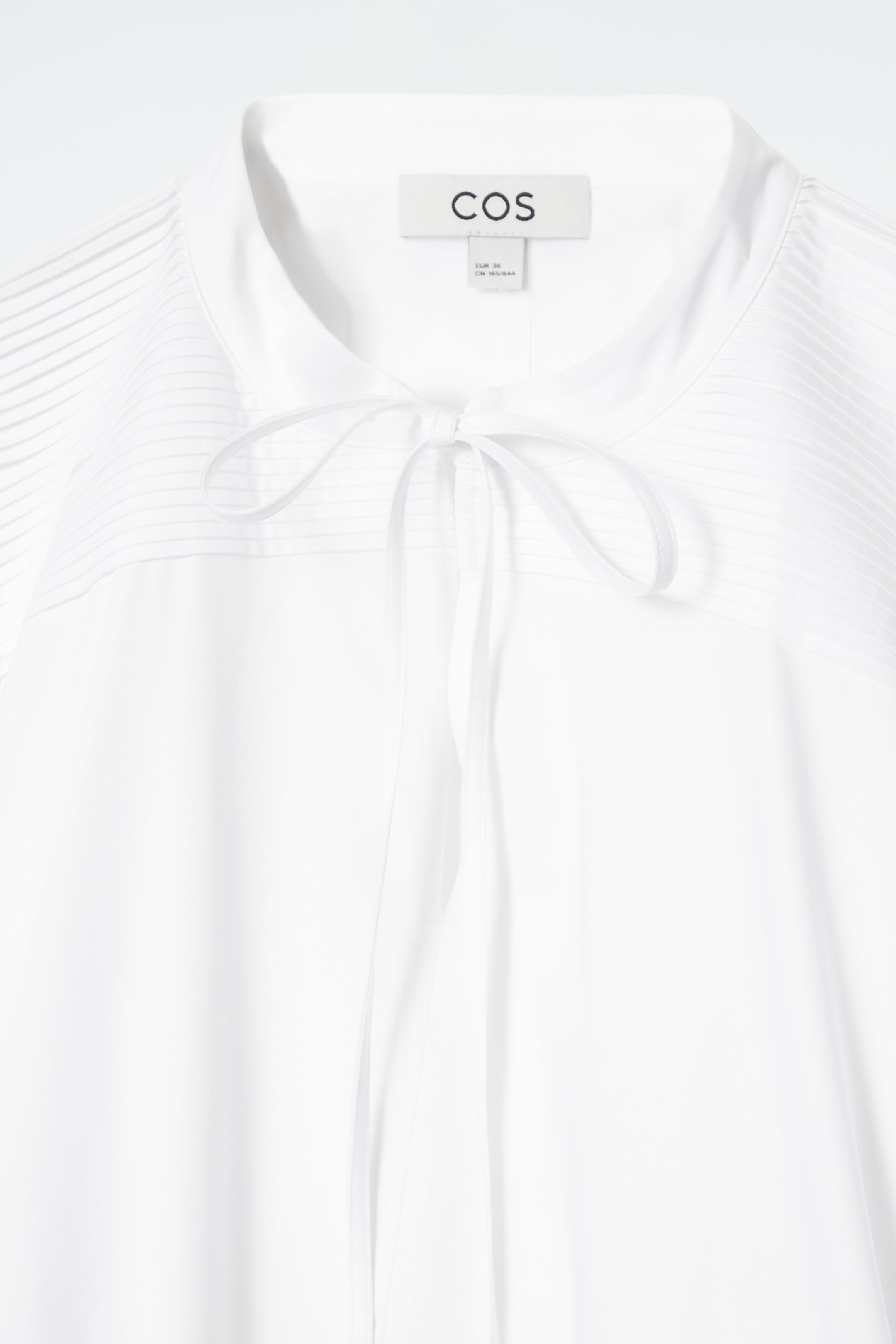 View larger image: TIE-DETAIL PLEATED MINI DRESS - WHITE - Ladies | H&M GB 2