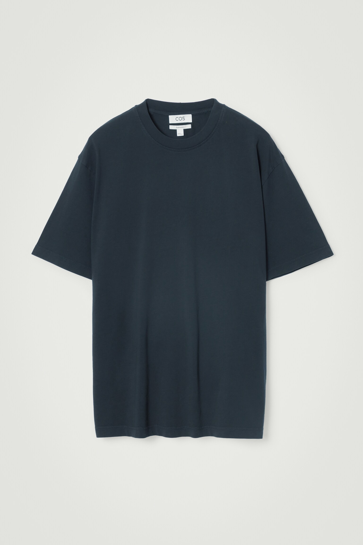 T-SHIRT OVERSIZE EN COTON - BLEU MARINE/NOIR/VERT - 2