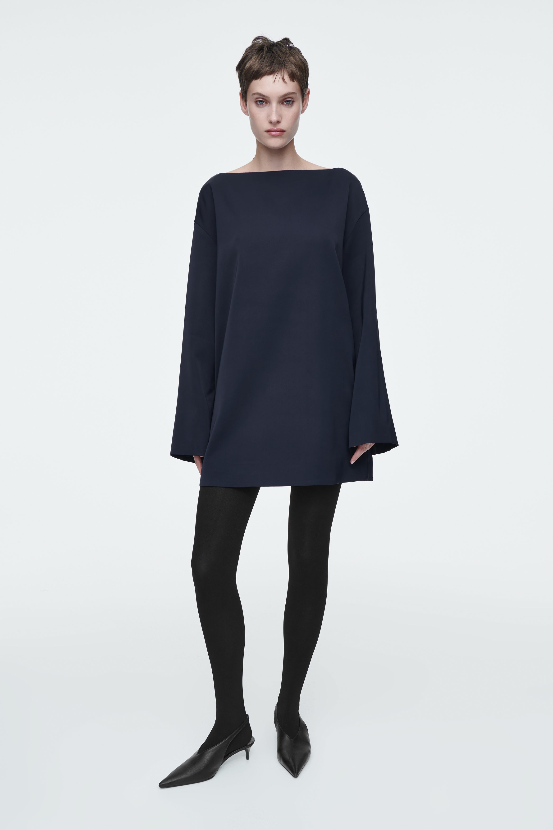 ワンピース ETMON Stitch Puff Mini Dress, Navy WB_CC_HR_CL134086015-