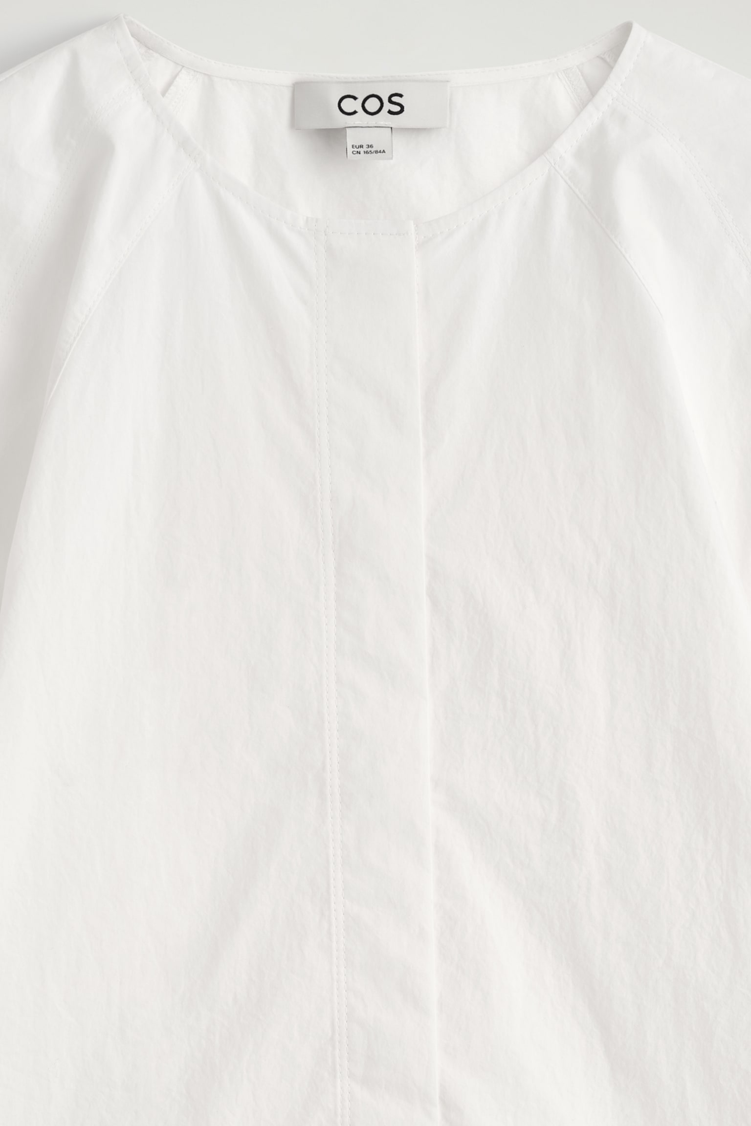 BLUSA SCULTOREA IN POPELINE DI COTONE PIMA - BIANCO/NERO/VERDE - 6