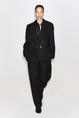 WAISTED TAILORED WOOL BLAZER — CARBON 2