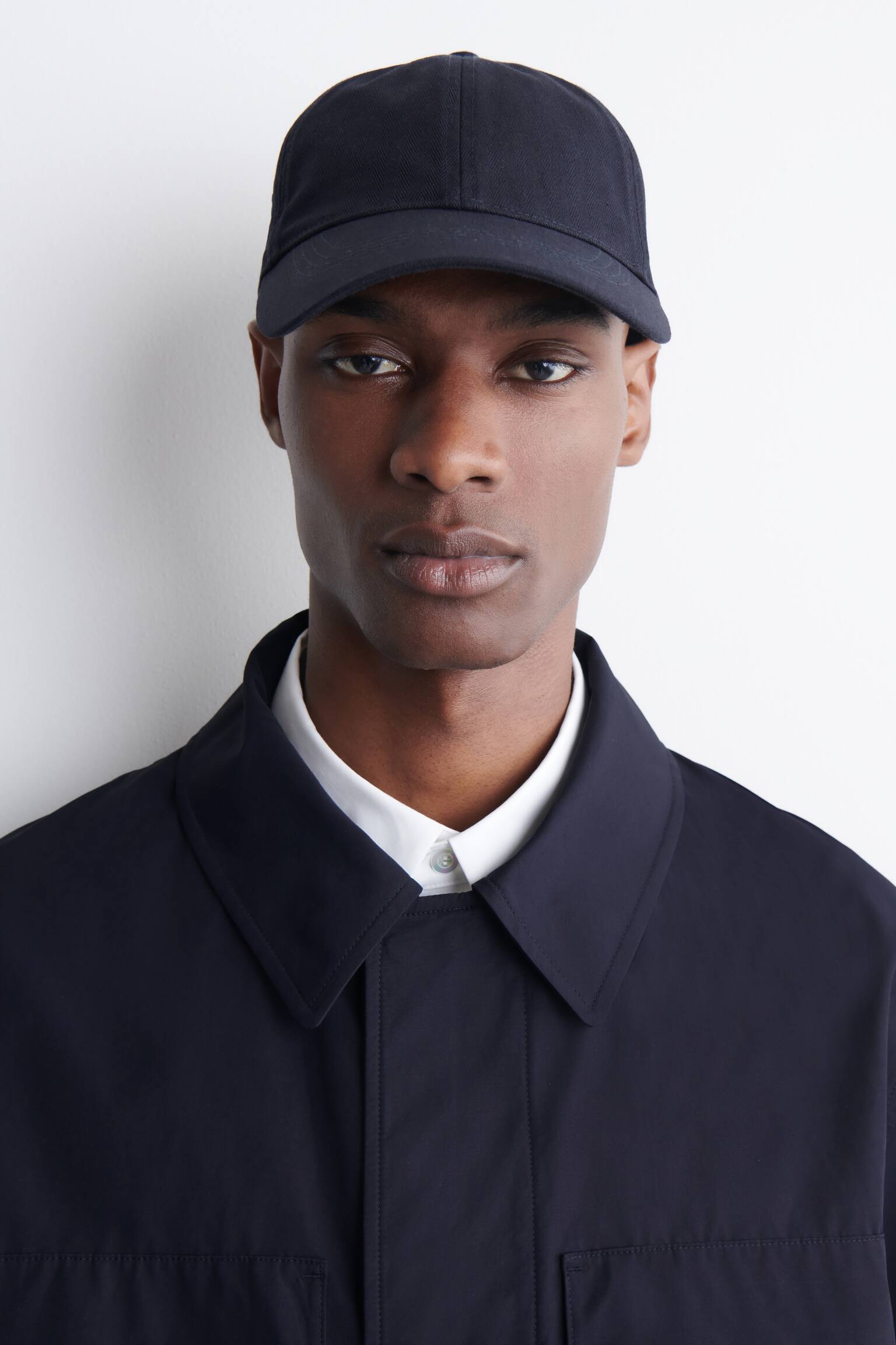 COTTON BASEBALL CAP - כחול כהה/חום - 1