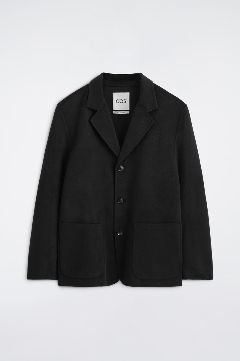 Cos Tailored Double-faced Cashmere Blazer In Black