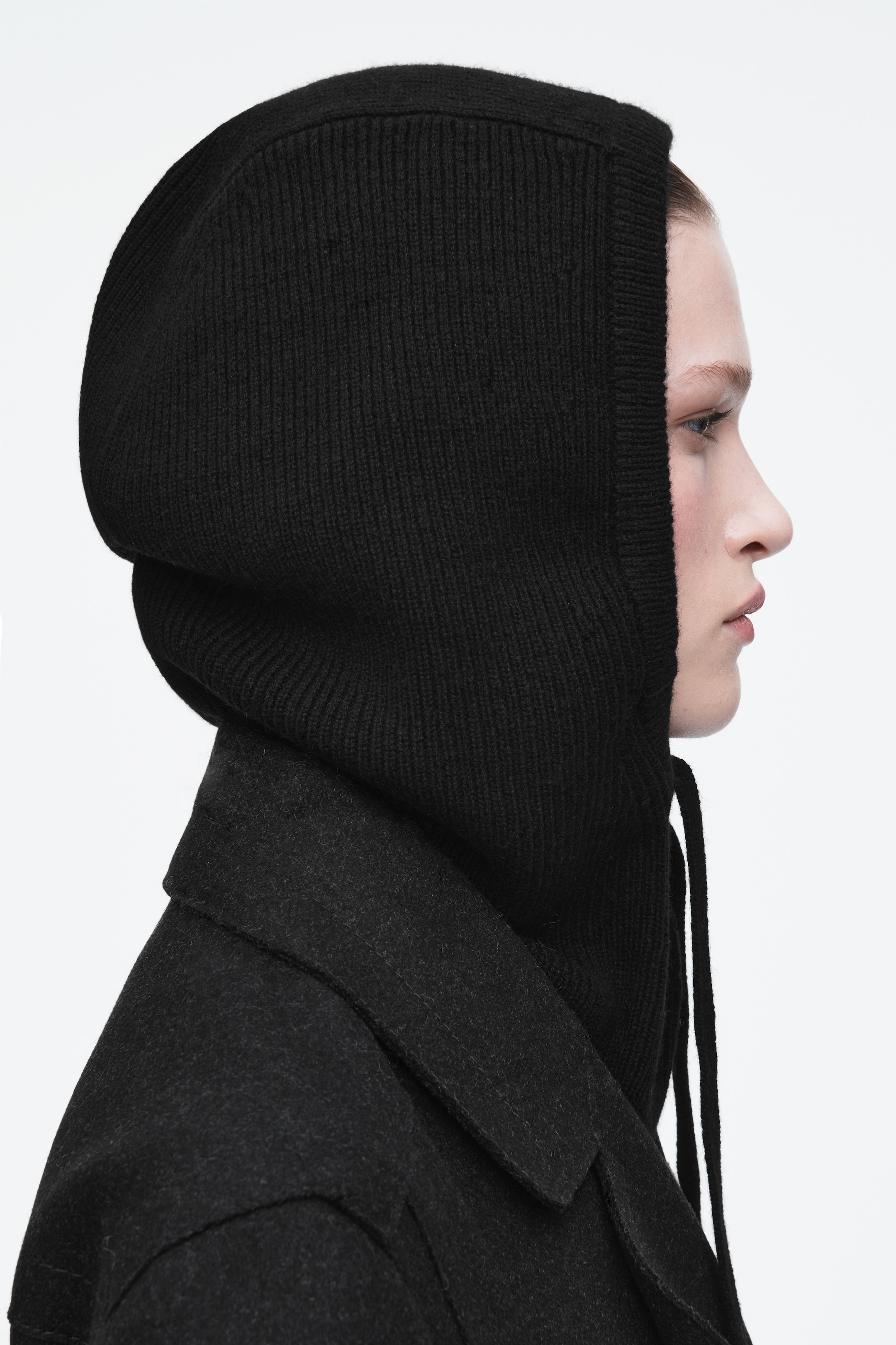 View larger image: RIBBED WOOL BALACLAVA - BLACK - Ladies | H&M GB 3