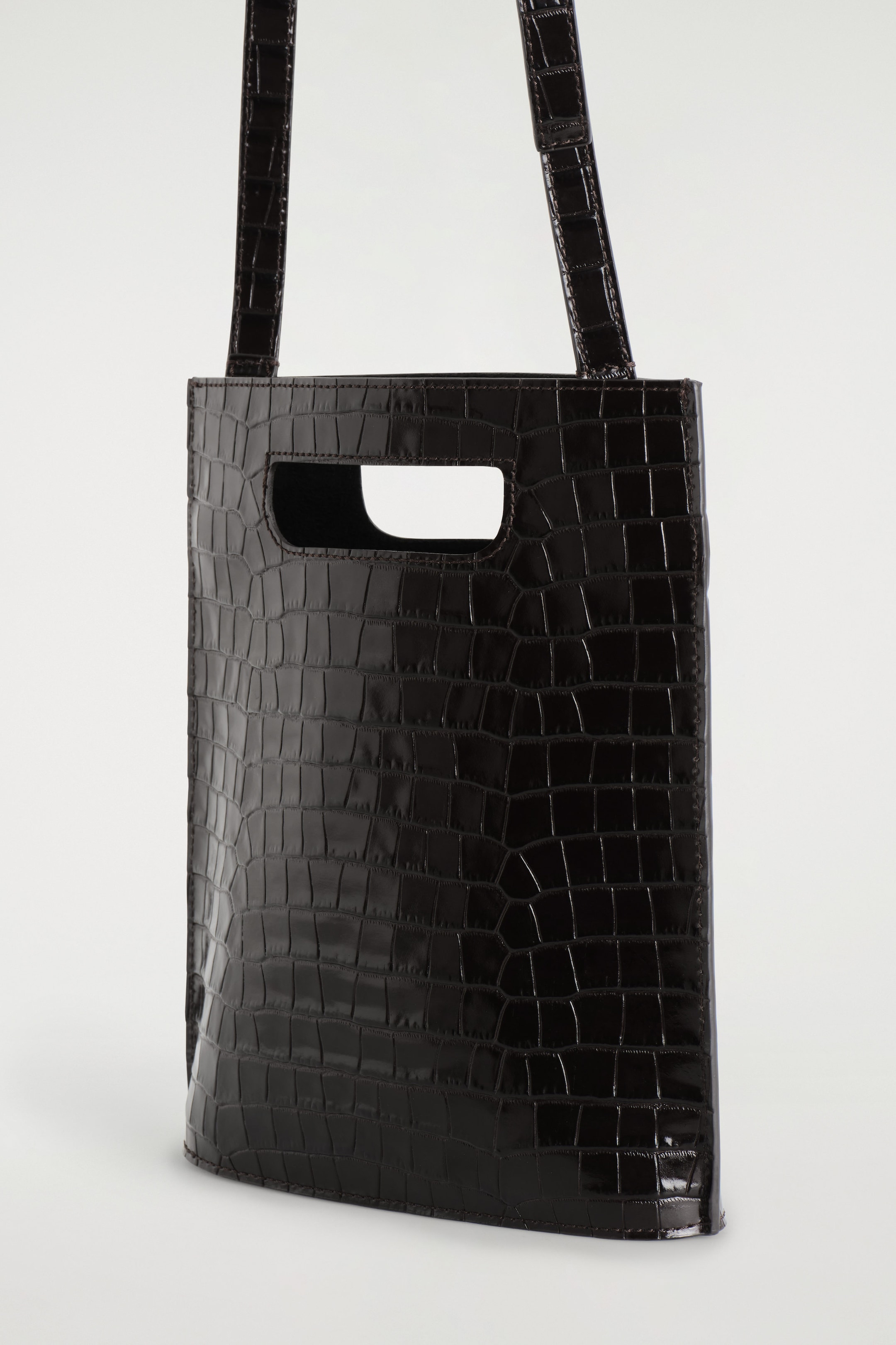 FOLIO MINI BAG - CROC-EFFECT LEATHER