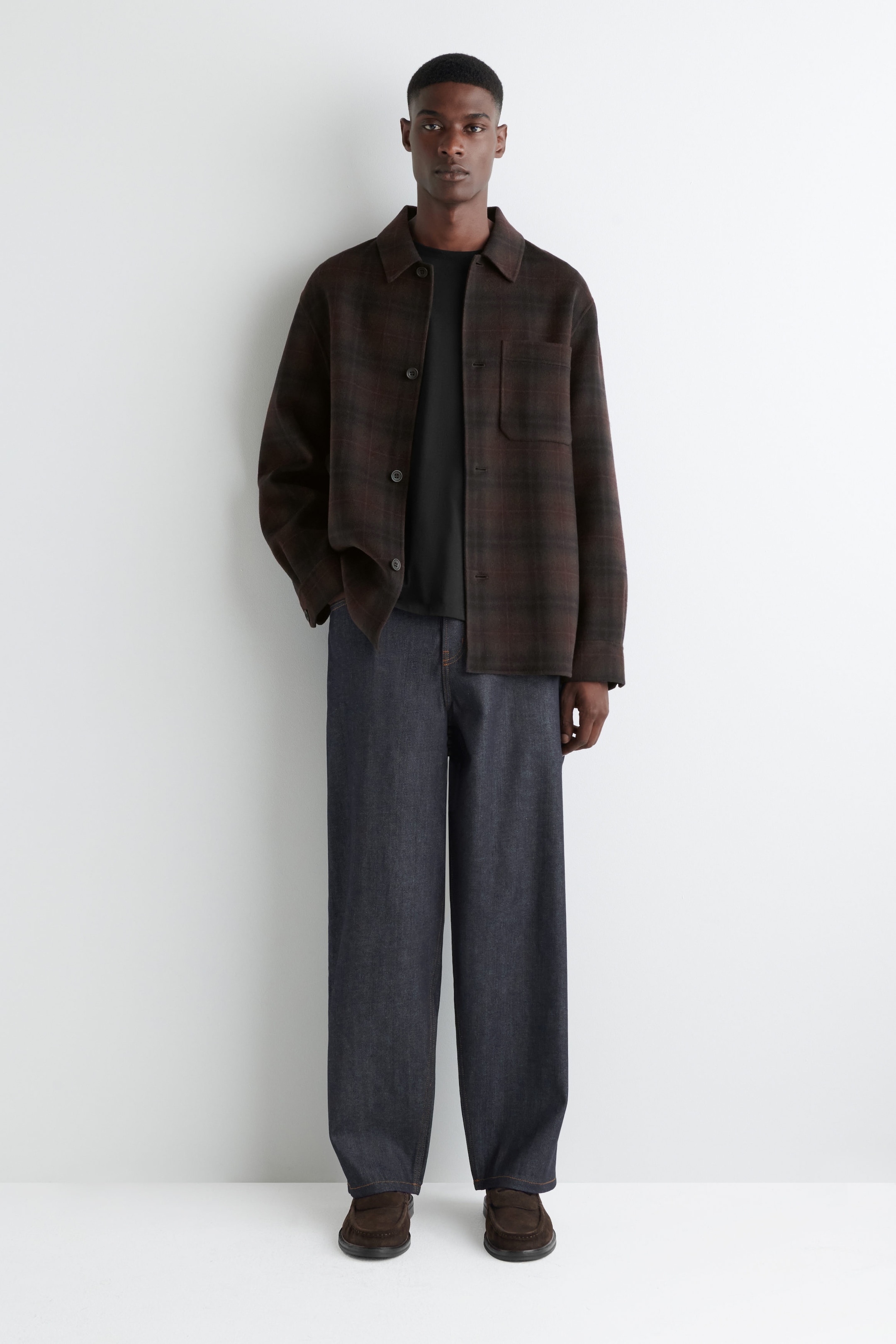 SPLIT WOOL OVERSHIRT