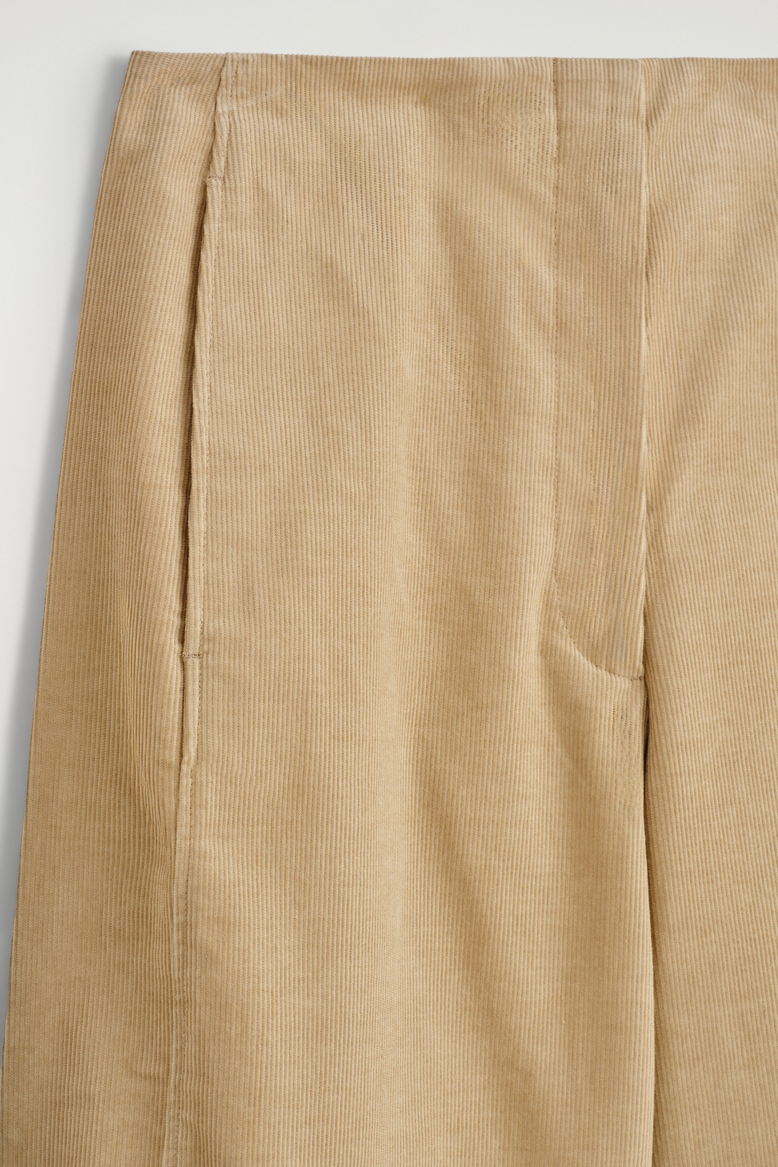 PANTALONES DE PANA BARREL FIT - BEIGE/AZUL MARINO - 5