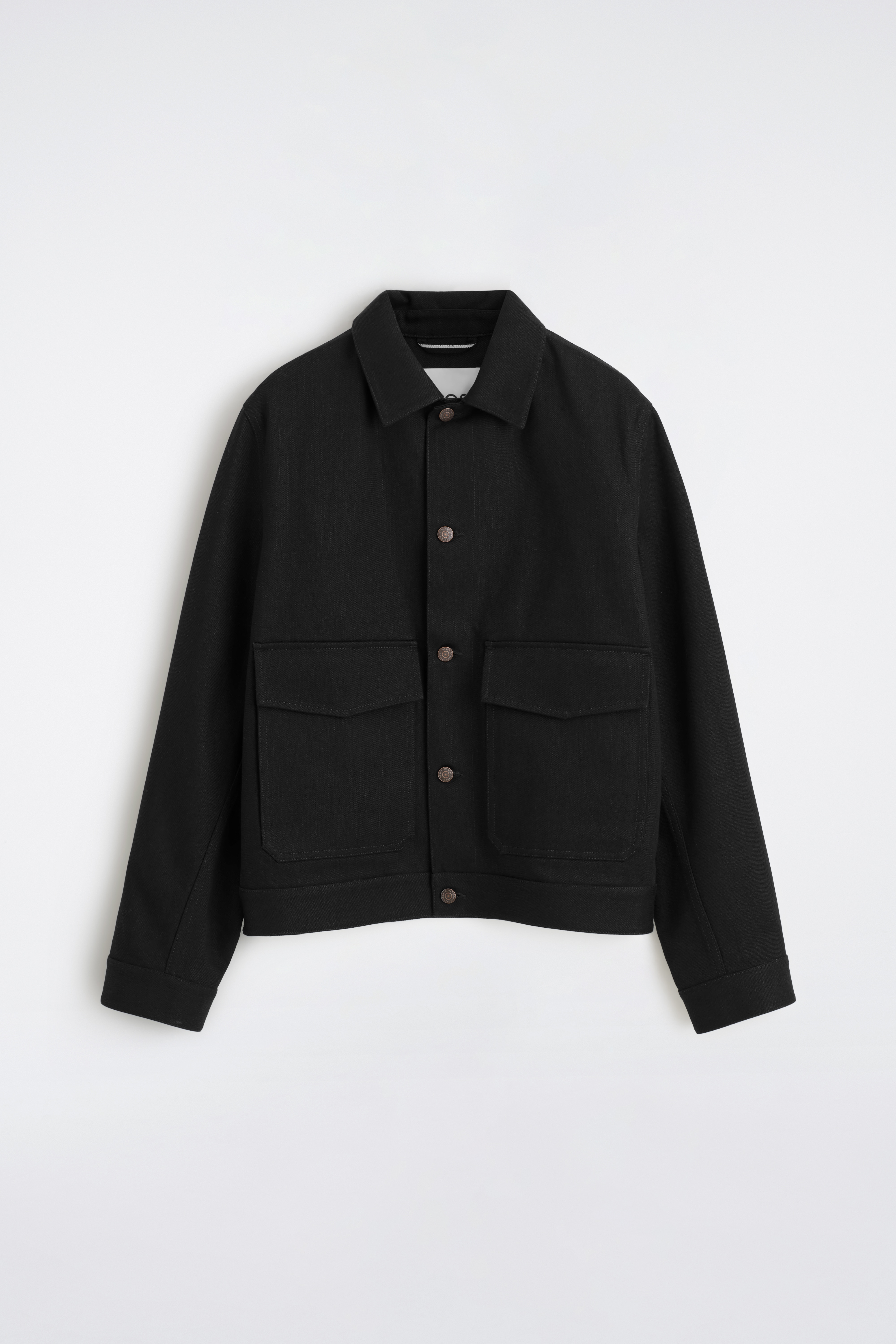 JACHETĂ DIN DENIM SELVEDGE BRUT - NEGRU