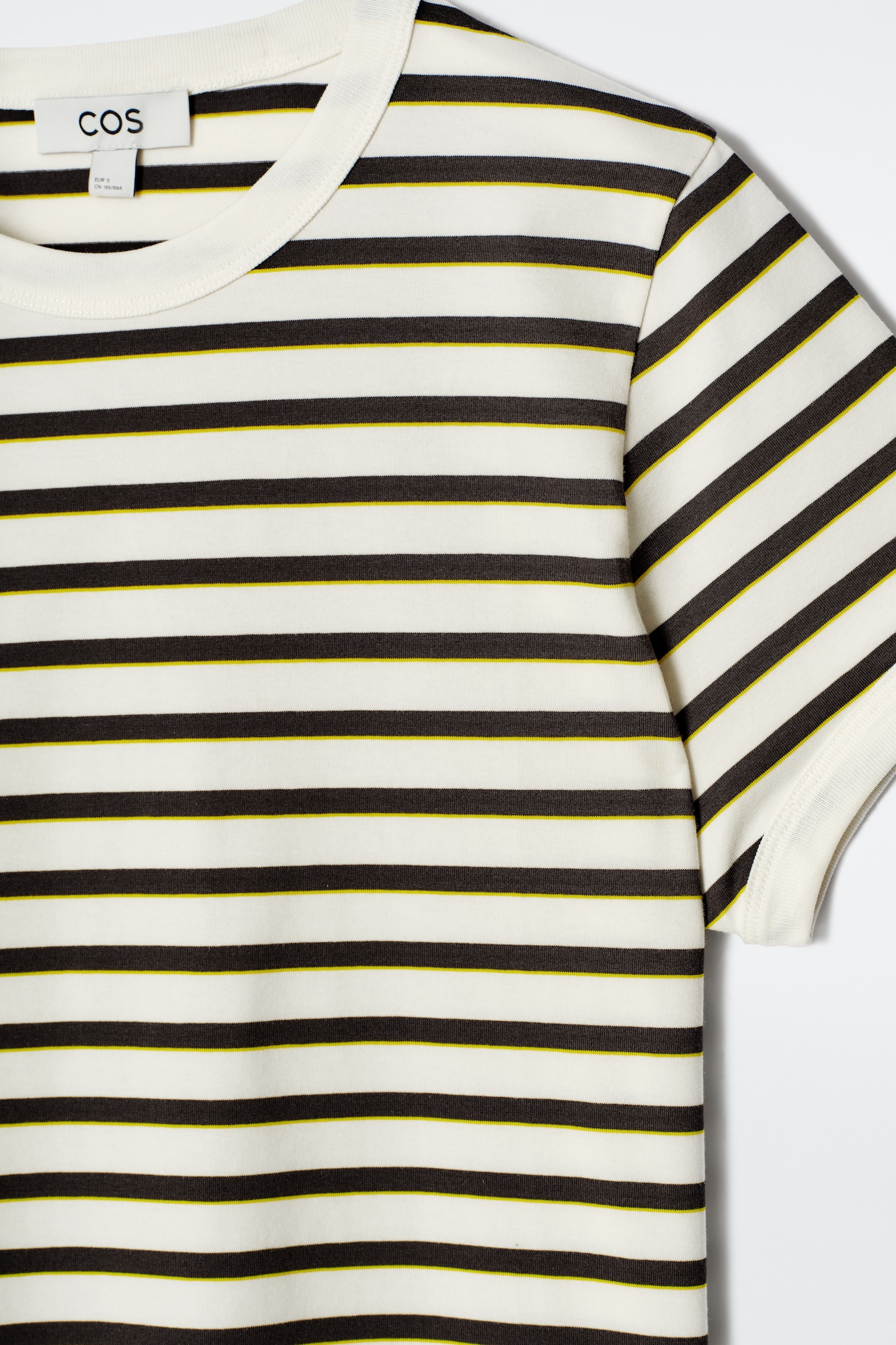 SHRUNKEN RINGER T-SHIRT - WHITE / STRIPED/NAVY / WHITE - 7