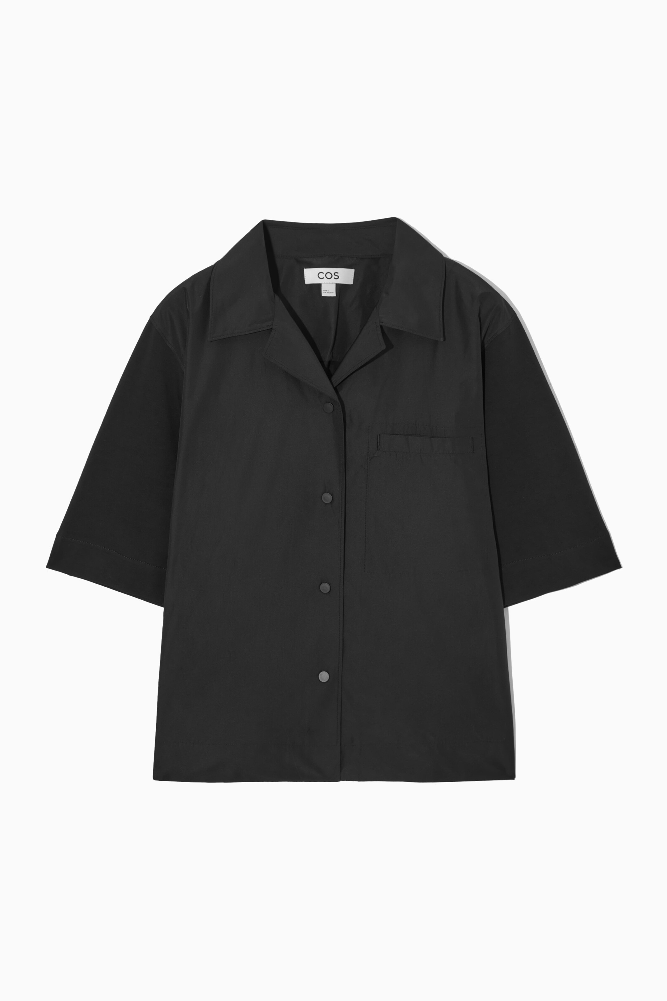 View larger image: BOXY SHELL-PANEL BOWLING SHIRT - BLACK - Ladies | H&M GB 1