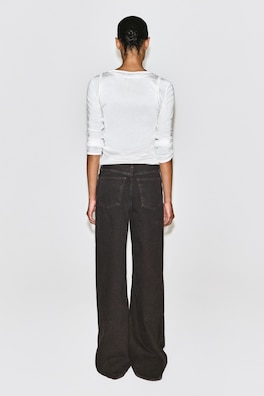 DIAL WIDE-LEG JEANS — BROWN 8