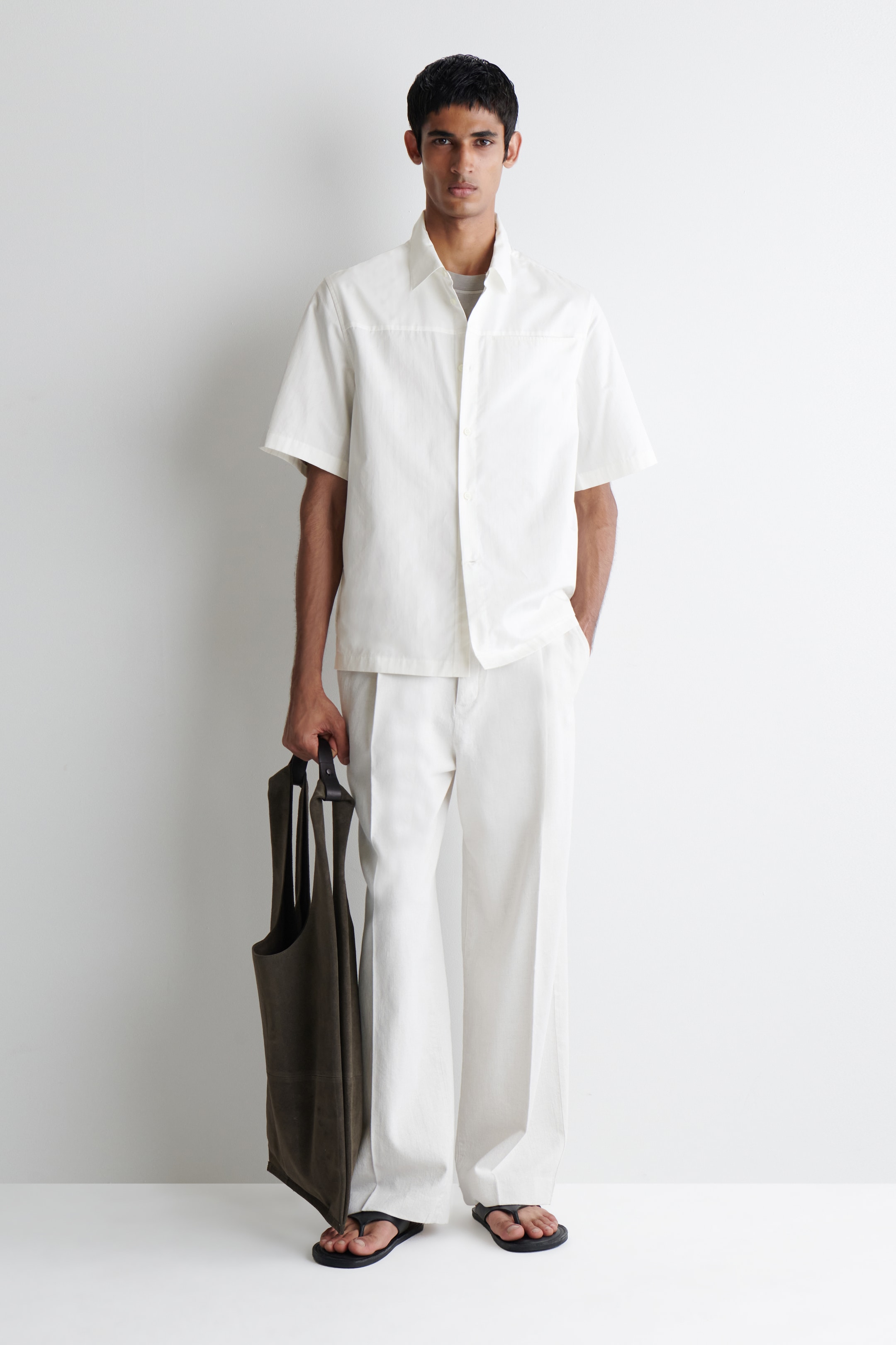 Visualizza immagine più grande: CAMICIA CON PANNELLO GESSATO - BIANCO / GESSATO - UOMO | H&M IT 2