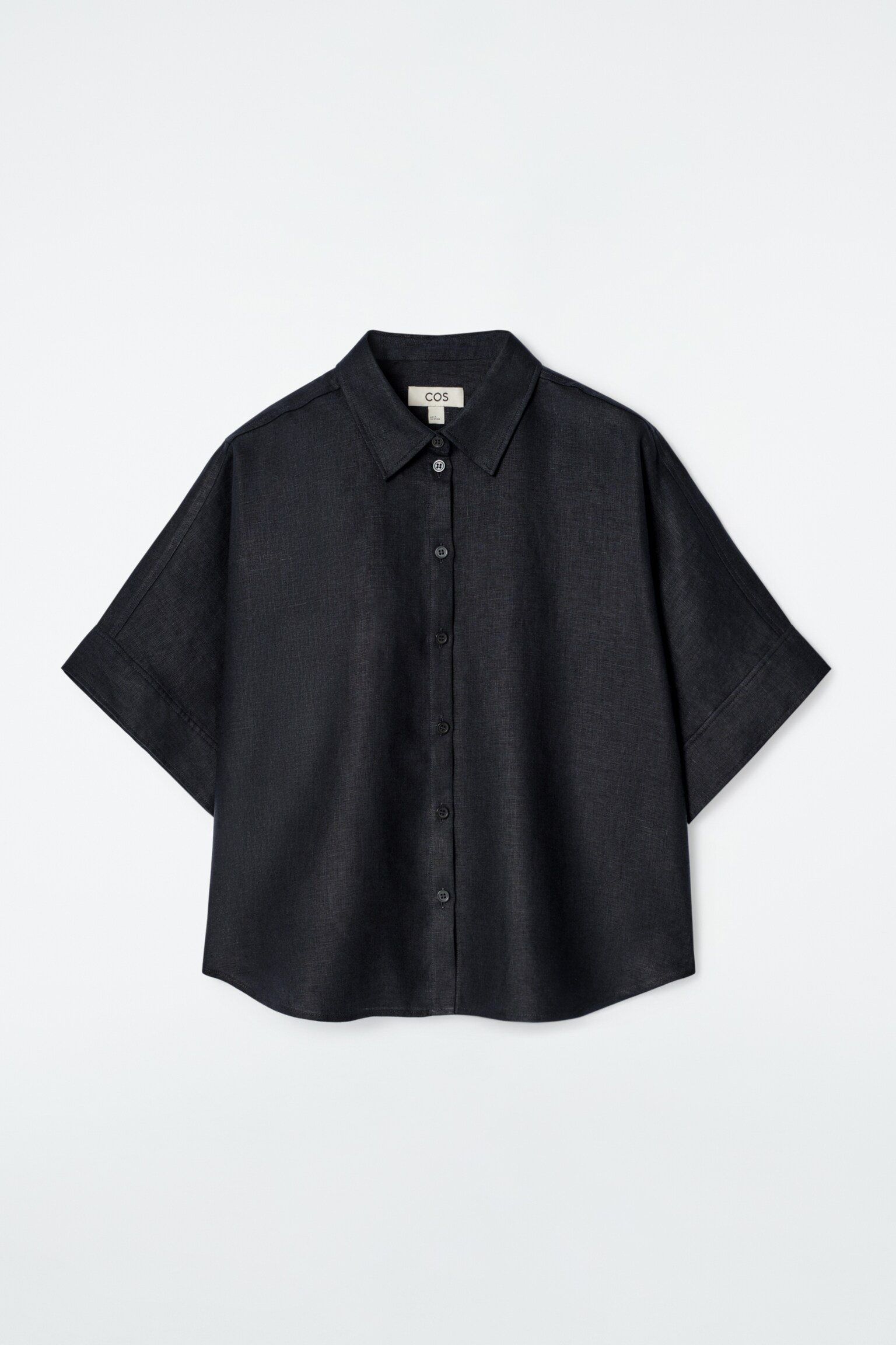 CAMISA DE LINO DE MANGA CORTA - AZUL MARINO/AMARILLO MANTEQUILLA/BLANCO/VERDE - 2
