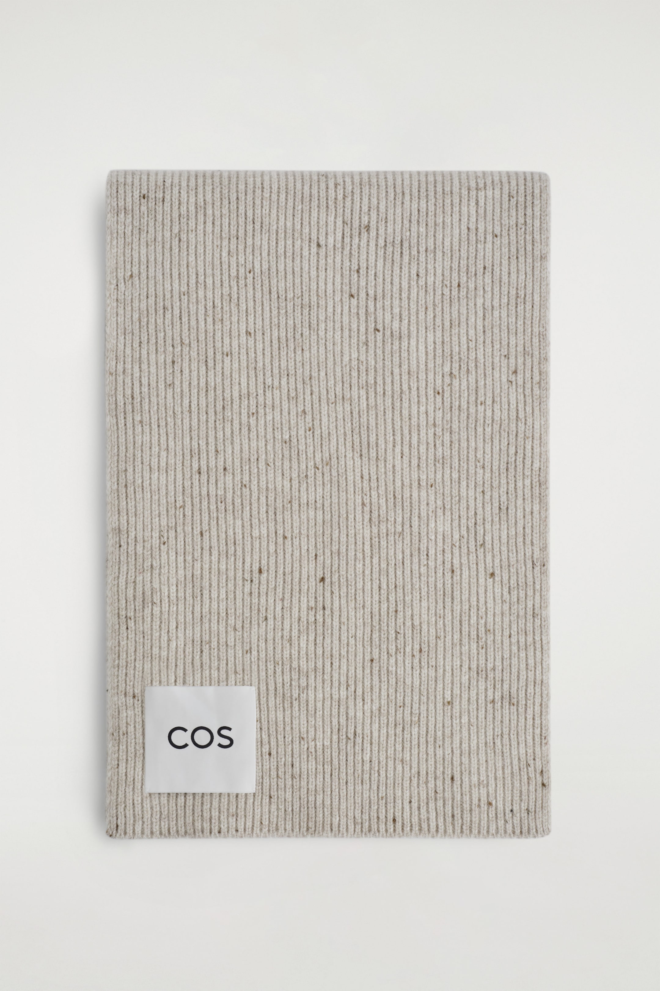 RIBBED WOOL-CASHMERE SCARF