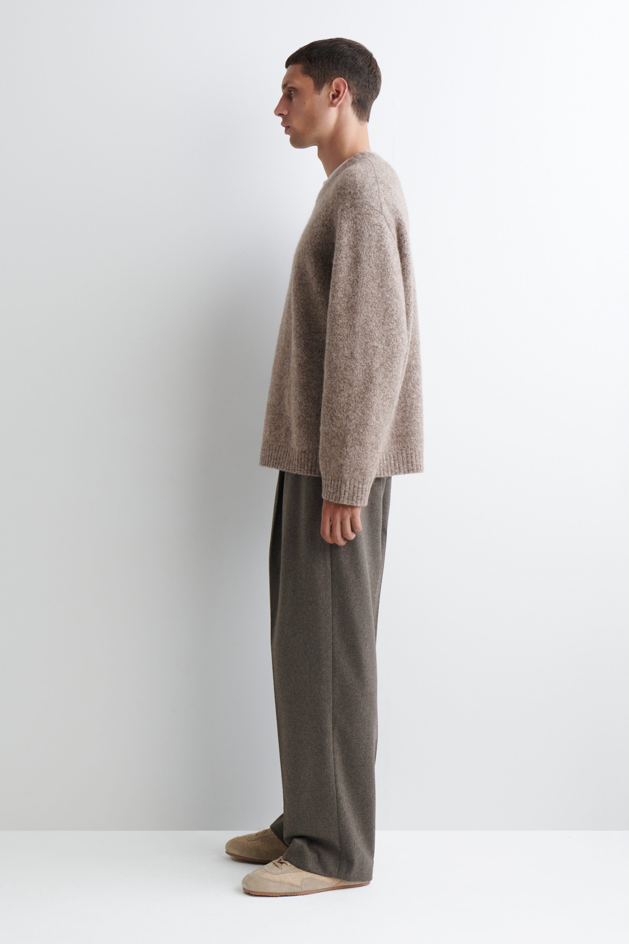 OVERSIZED ALPACA-BLEND CREW-NECK JUMPER