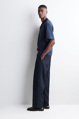 JERSEY-BONDED COTTON-TWILL POLO SHIRT — NAVY 2
