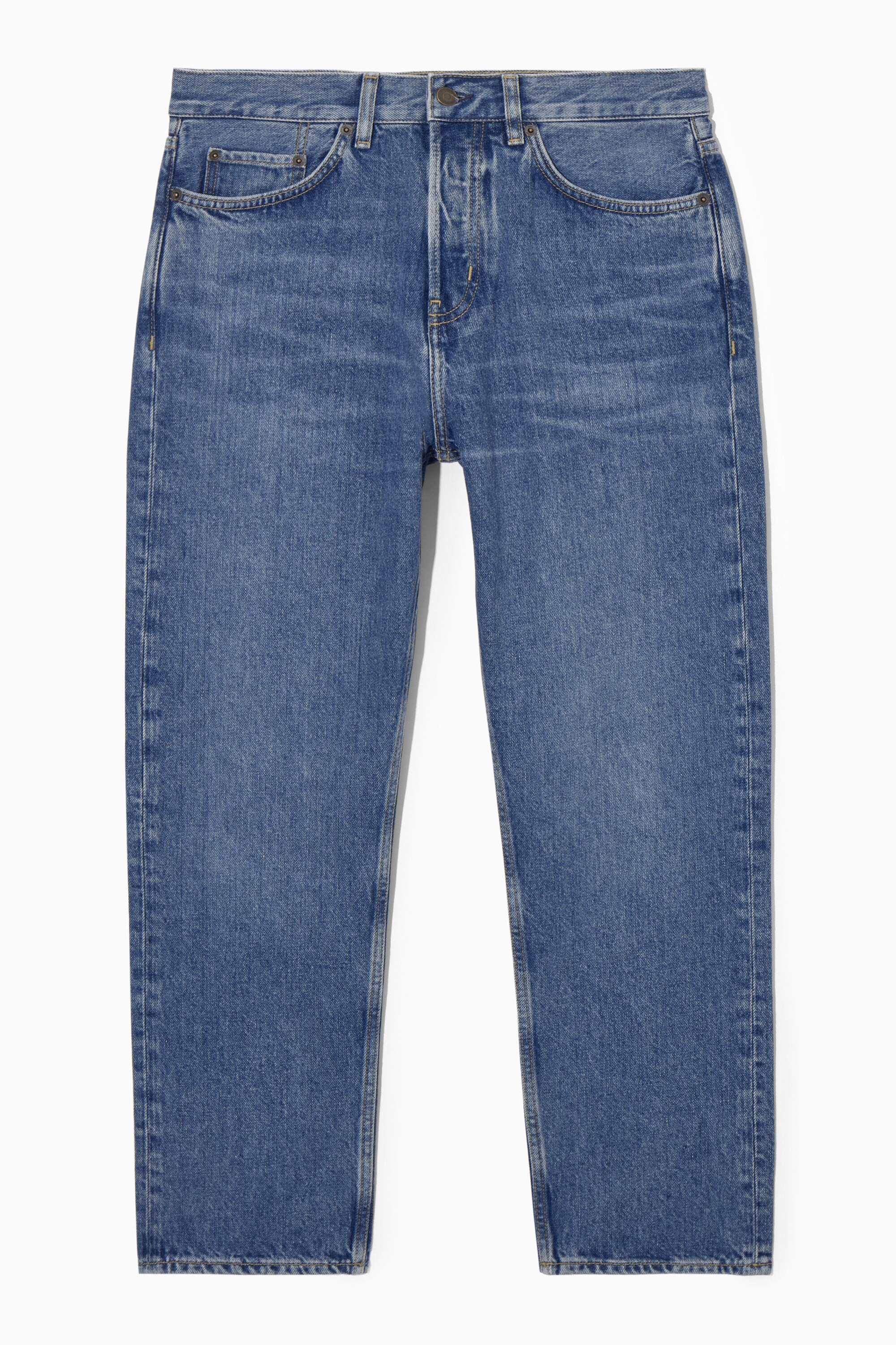 SKIM CROPPED STRAIGHT-LEG JEANS - WASHED BLUE | COS