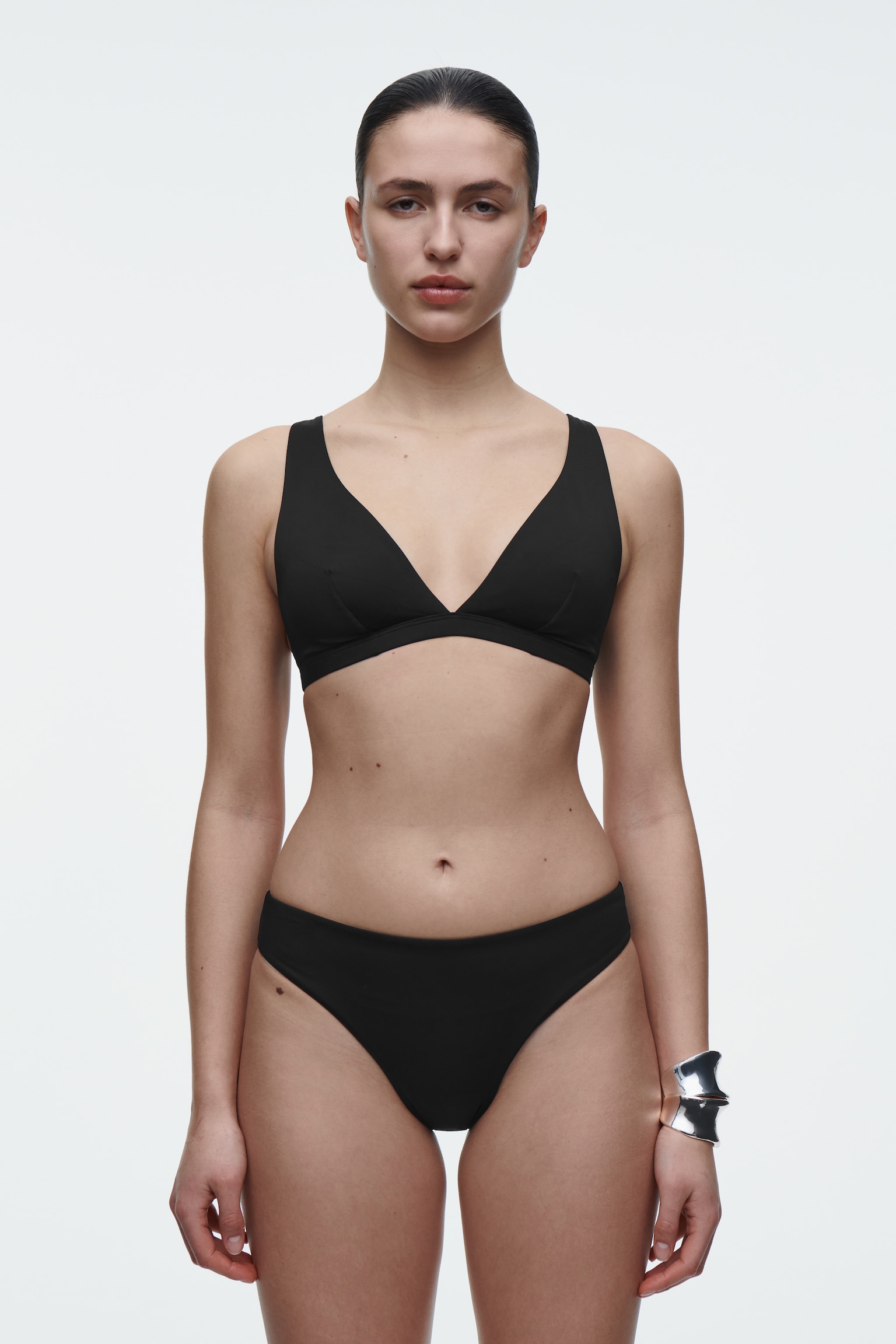 TOP BIKINI HIGH-APEX - NEGRU