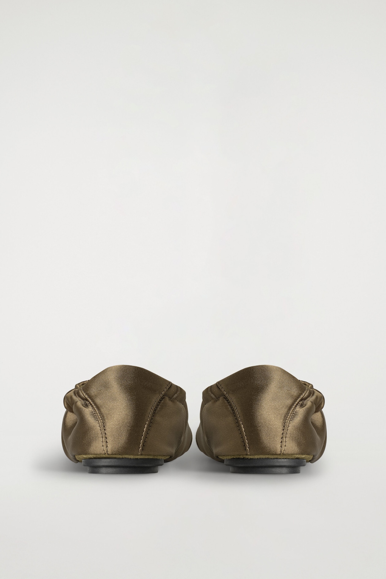 SATIN-SUEDE BALLET SNEAKERS — KHAKI