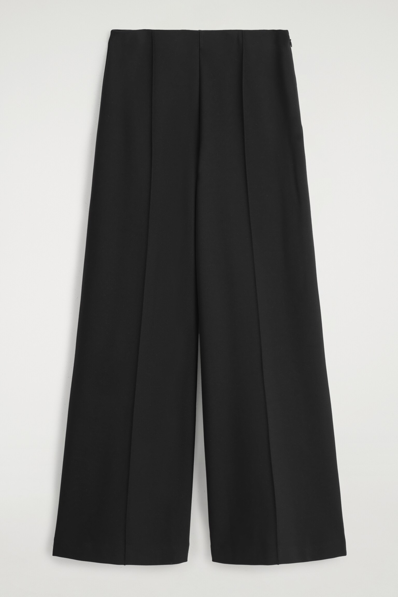 PANTALONI A GAMBA LARGA IN JERSEY - NERO - 2